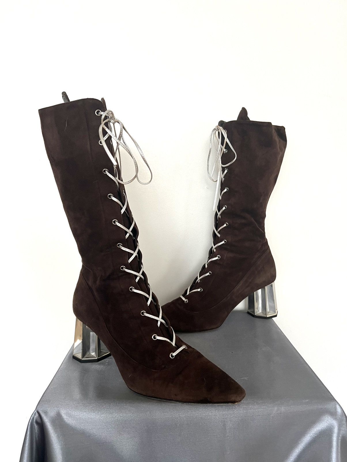 Miu Miu Brown Suede Miu Miu Boots – Size 39 – Good Condition Size US 8 / IT 38 - 2 Thumbnail