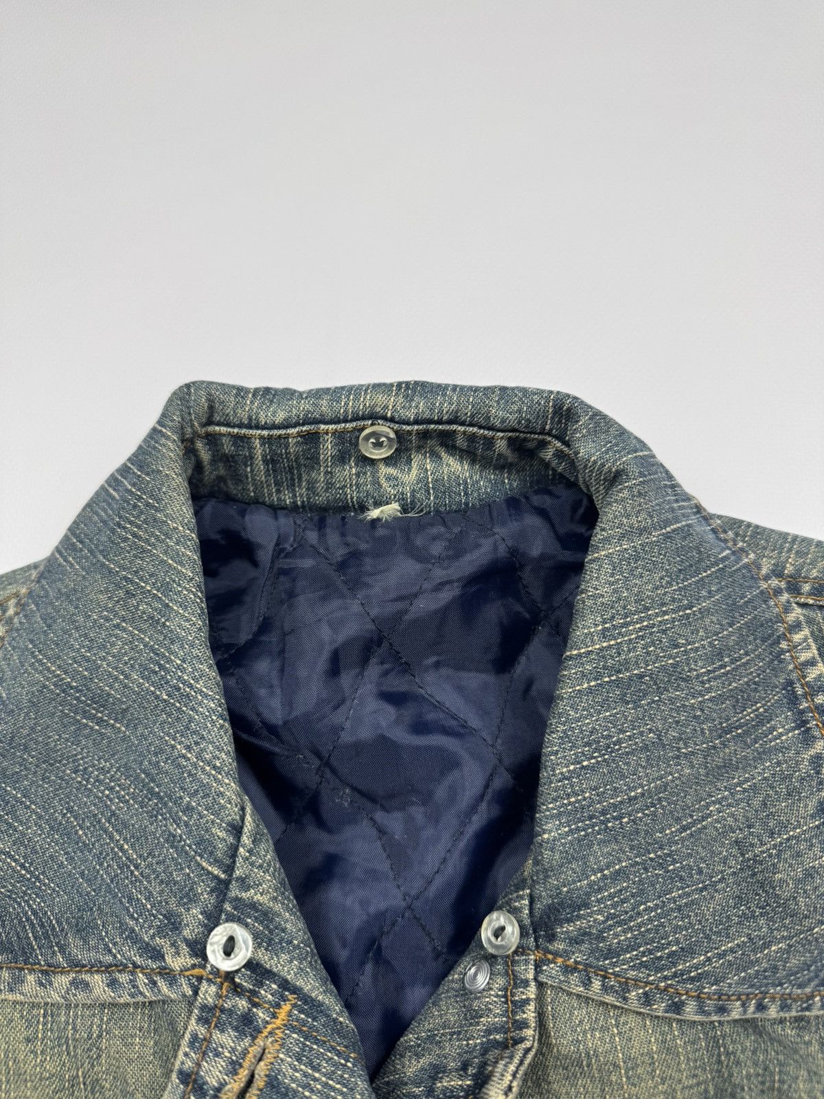 If Six Was Nine Vintage If Six Was Nine Disressed Washed Denim Jacket Size L / US 10 / IT 46 - 5 Thumbnail
