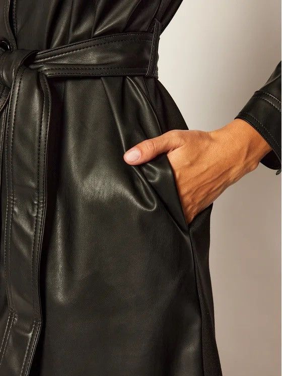 Max Mara Iblues max mara Istrice dress made of black faux leather 42 Size M / US 6-8 / IT 42-44 - 5 Thumbnail