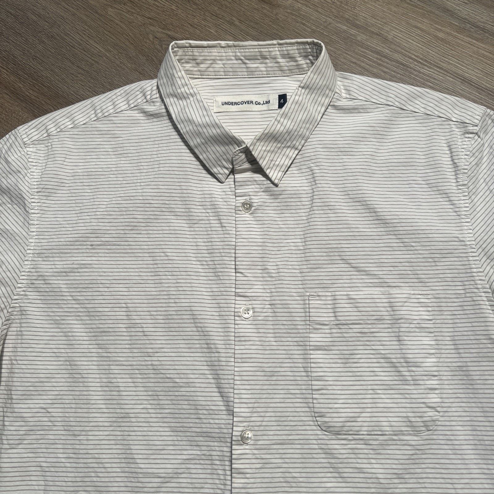 Undercover UNDERCOVER TAKAHASHI 2004 Button-Up Shirt 4 JAPAN Striped Size US M / EU 48-50 / 2 - 2 Thumbnail