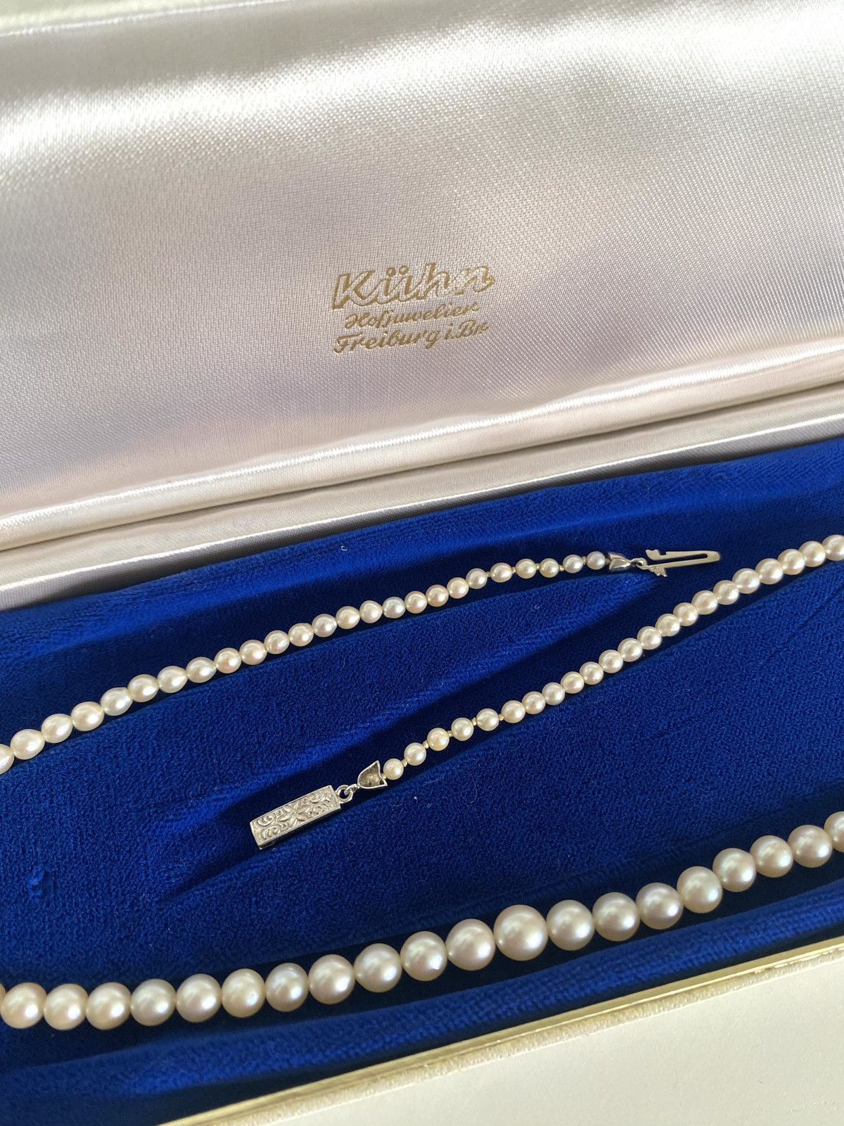 Vintage Collier Juwelier Kühn en perles de culture et or blanc Size ONE SIZE - 1 Thumbnail