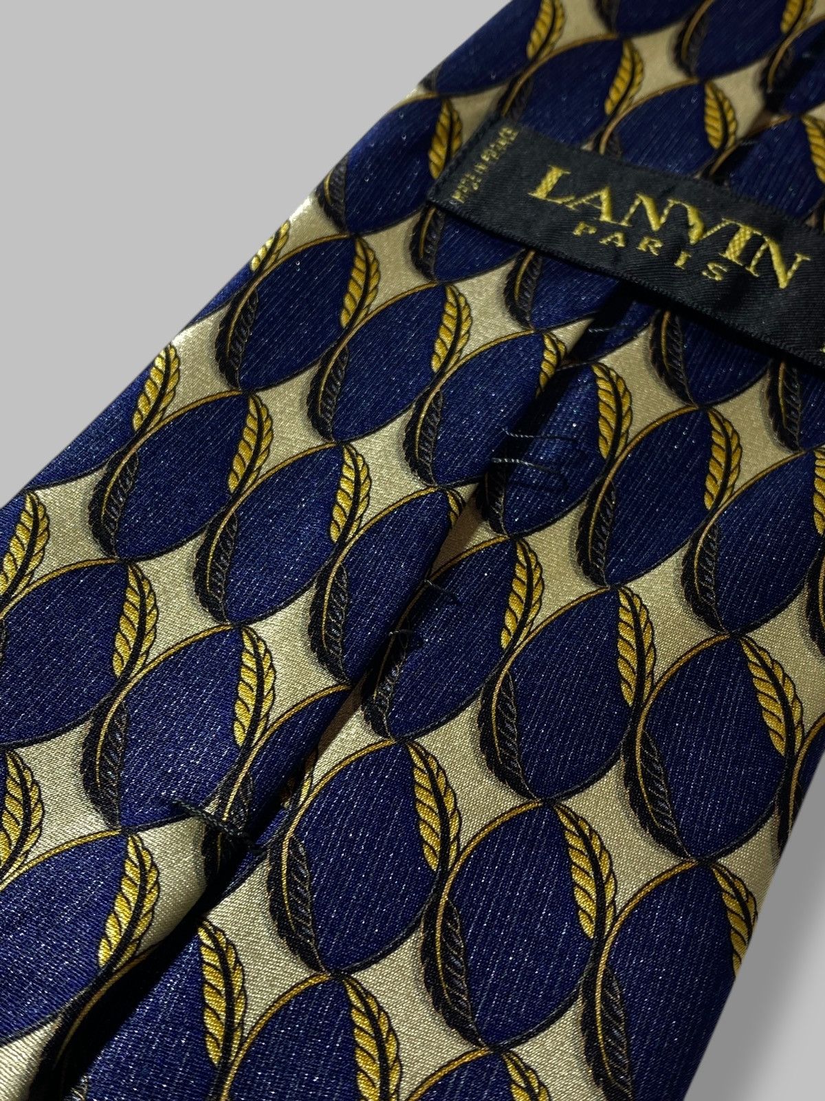 Lanvin Vintage Lanvin Silk Tie All Over Print Made in France Size ONE SIZE - 13 Thumbnail
