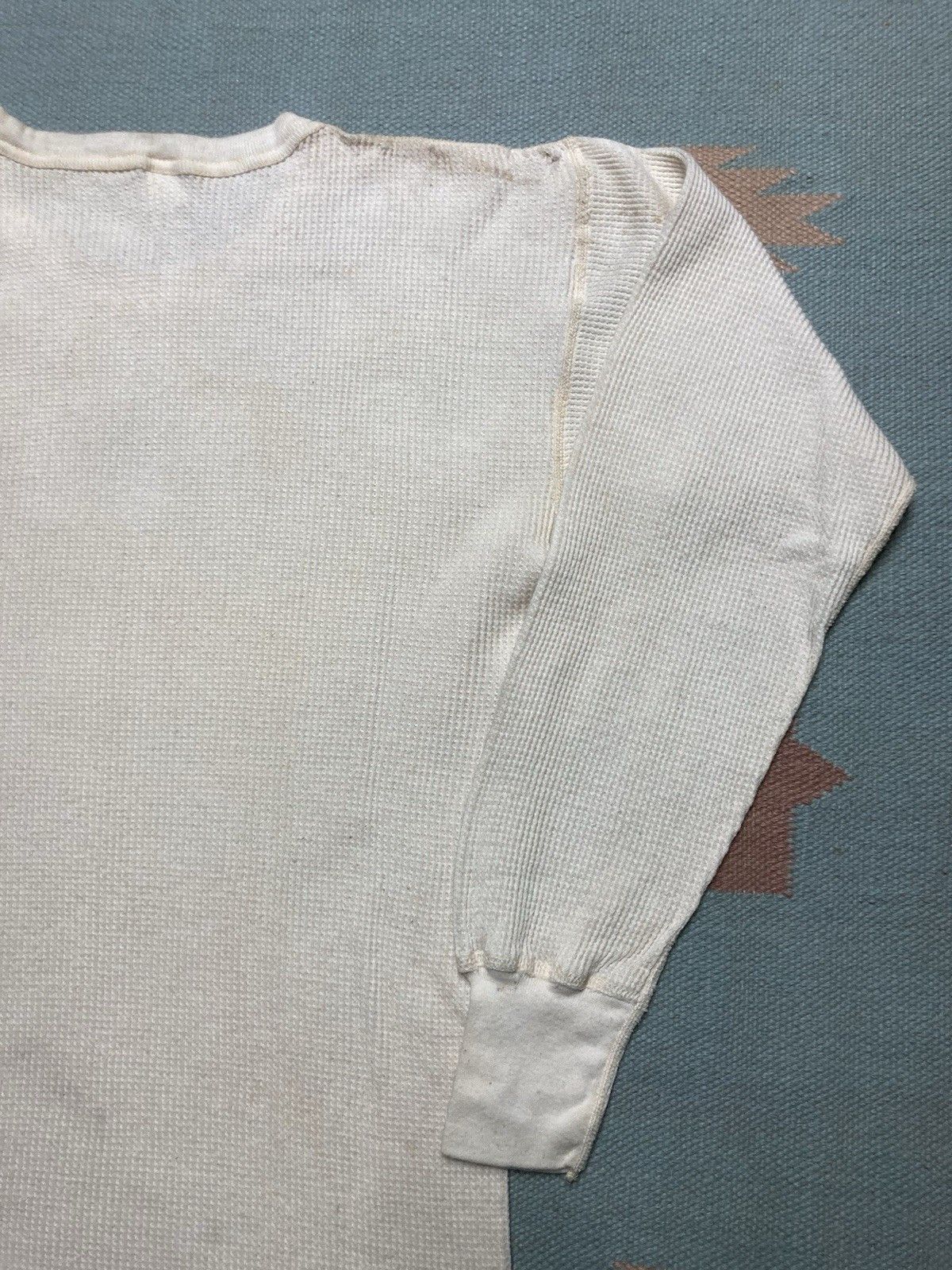 Vintage 70s waffle knit thermal shirt Kmart grunge cotton base XXL Size US XXL / EU 58 / 5 - 10 Thumbnail