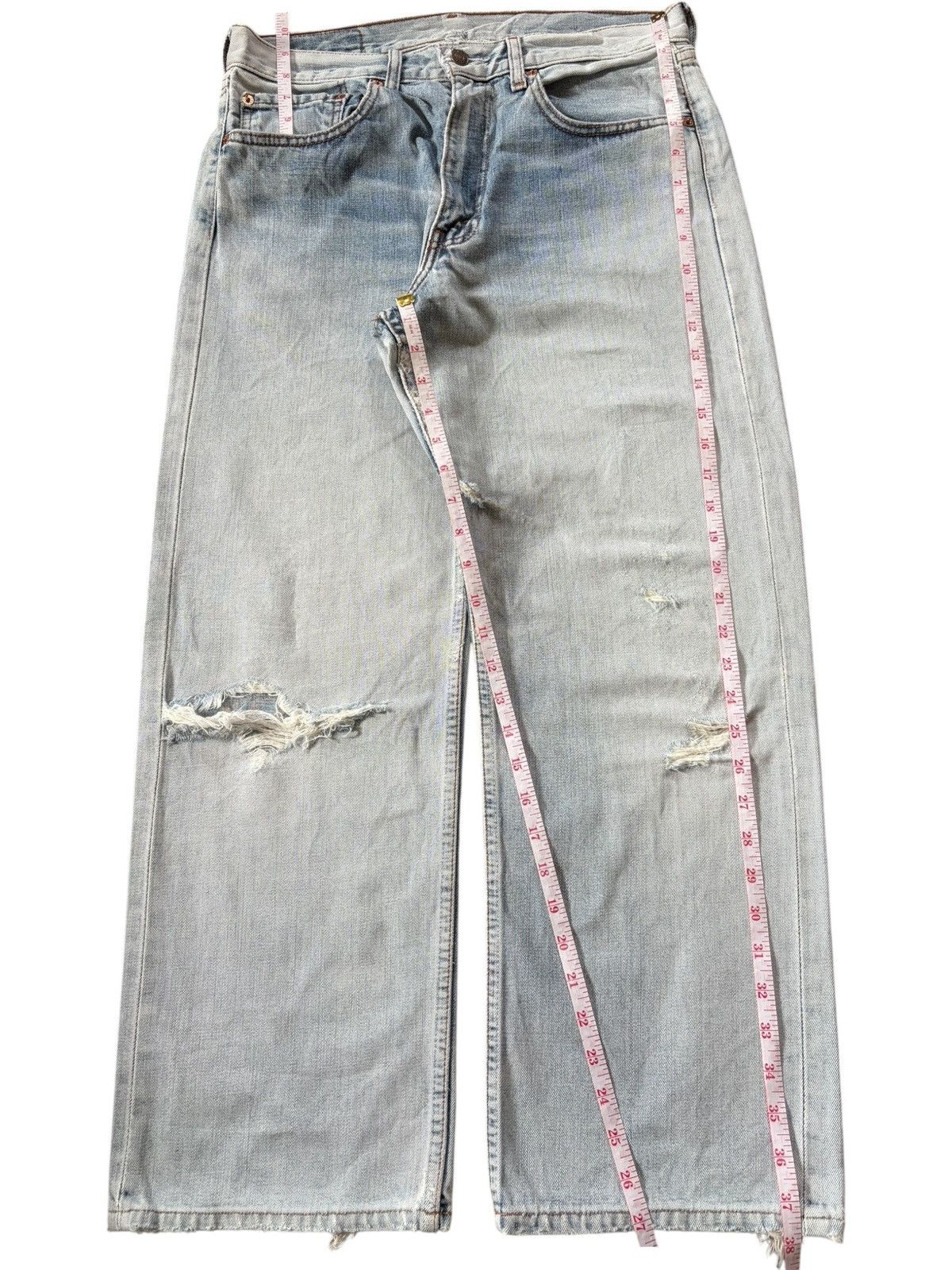 Levi's Vintage 90s Levis Stone Wash Distressed Baggy Jeans Size US 32 / EU 48 - 7 Thumbnail