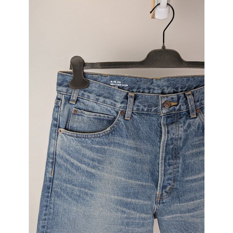 Celine o1rshd1 Straight Leg Kurt Denim Jeans in Washed Blue Size US 33 - 6 Thumbnail