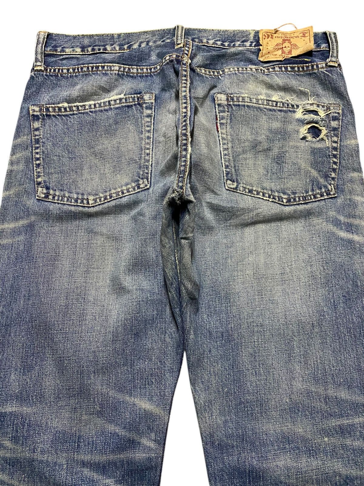 Neighborhood Vintage Japanese Brand Skull Ripped Jeans Size US 33 - 4 Thumbnail