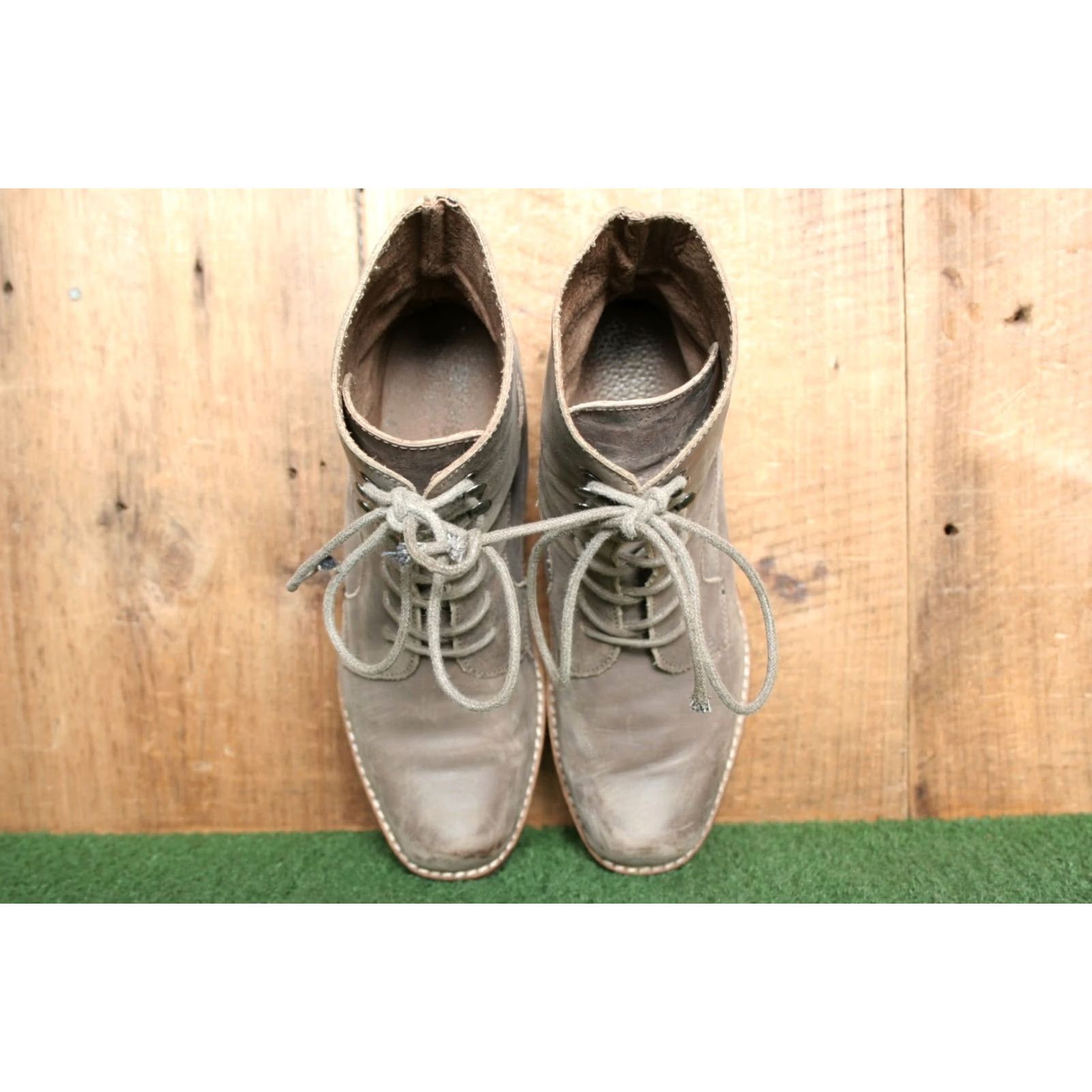 Vintage MTNG Felicity Leather Bootie Brown Square Toe Ankle Lace Up Mid Heel Women EU 37 US 6.5 MTNG Originals Felicity Boots Size US 7 / IT 37 - 4 Thumbnail