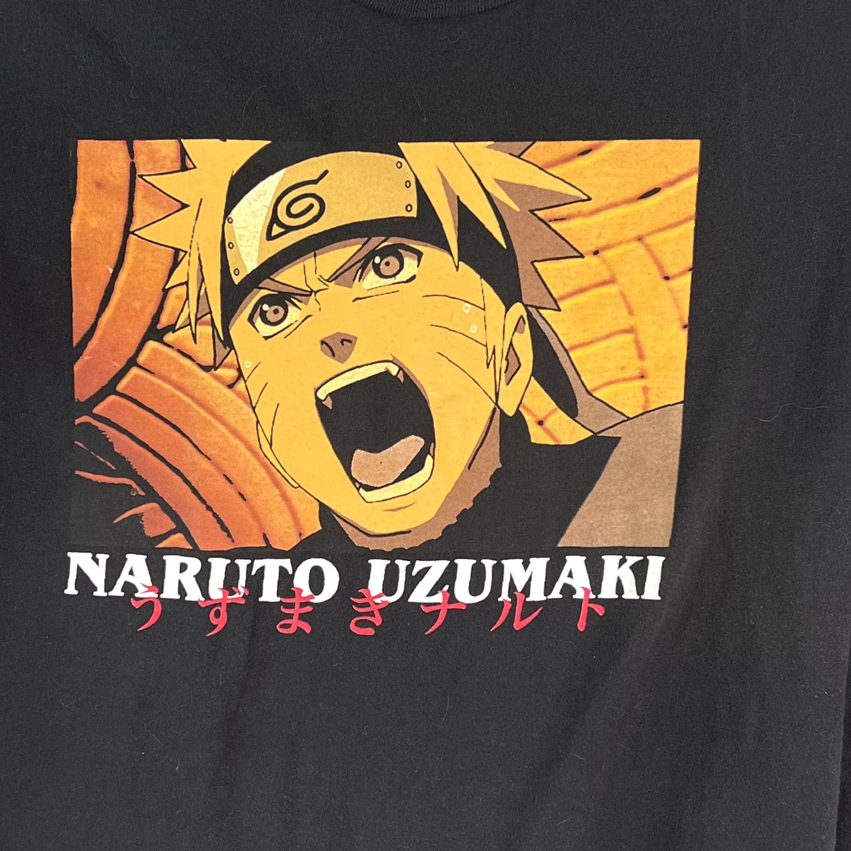 Vintage Viz Media Naruto Shippuden Collection Uzumaki Mens Black T Shirt 2XL Short Sleeve Graphic Crew Neck 100% Cotton Size US XXL / EU 58 / 5 - 2 Thumbnail