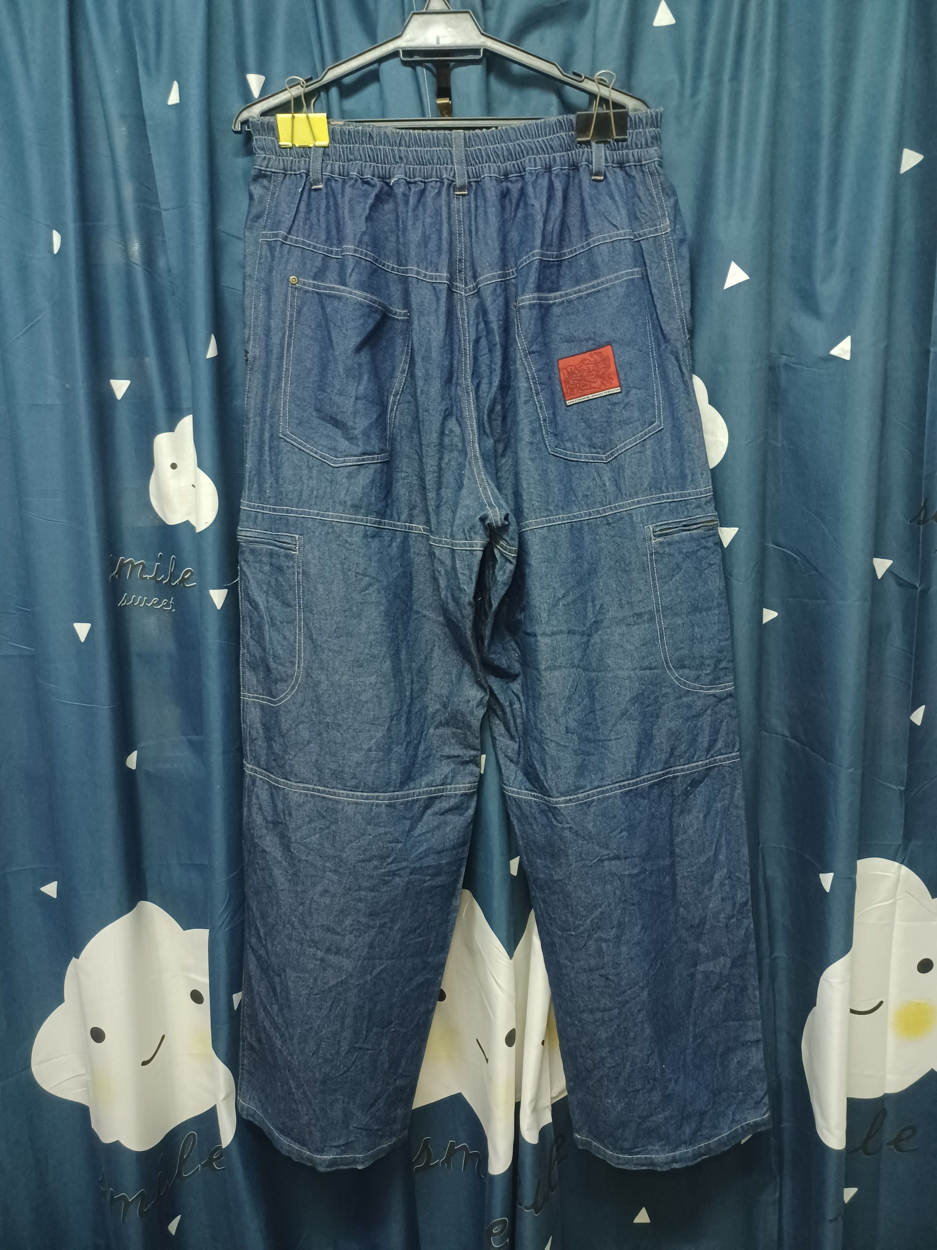 Kansai Yamamoto DRAGON FLY KANSAI MAN LOOSE BAGGY DENIM PANTS Size US 31 - 2 Thumbnail