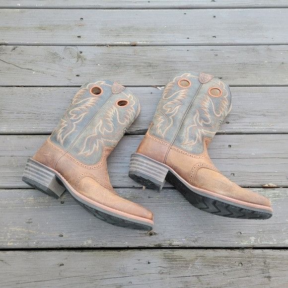 Ariat Ariat Mens Heritage Roughstock Two-tone Oiled Leather Cowboy Size US 13 / EU 46 - 3 Thumbnail