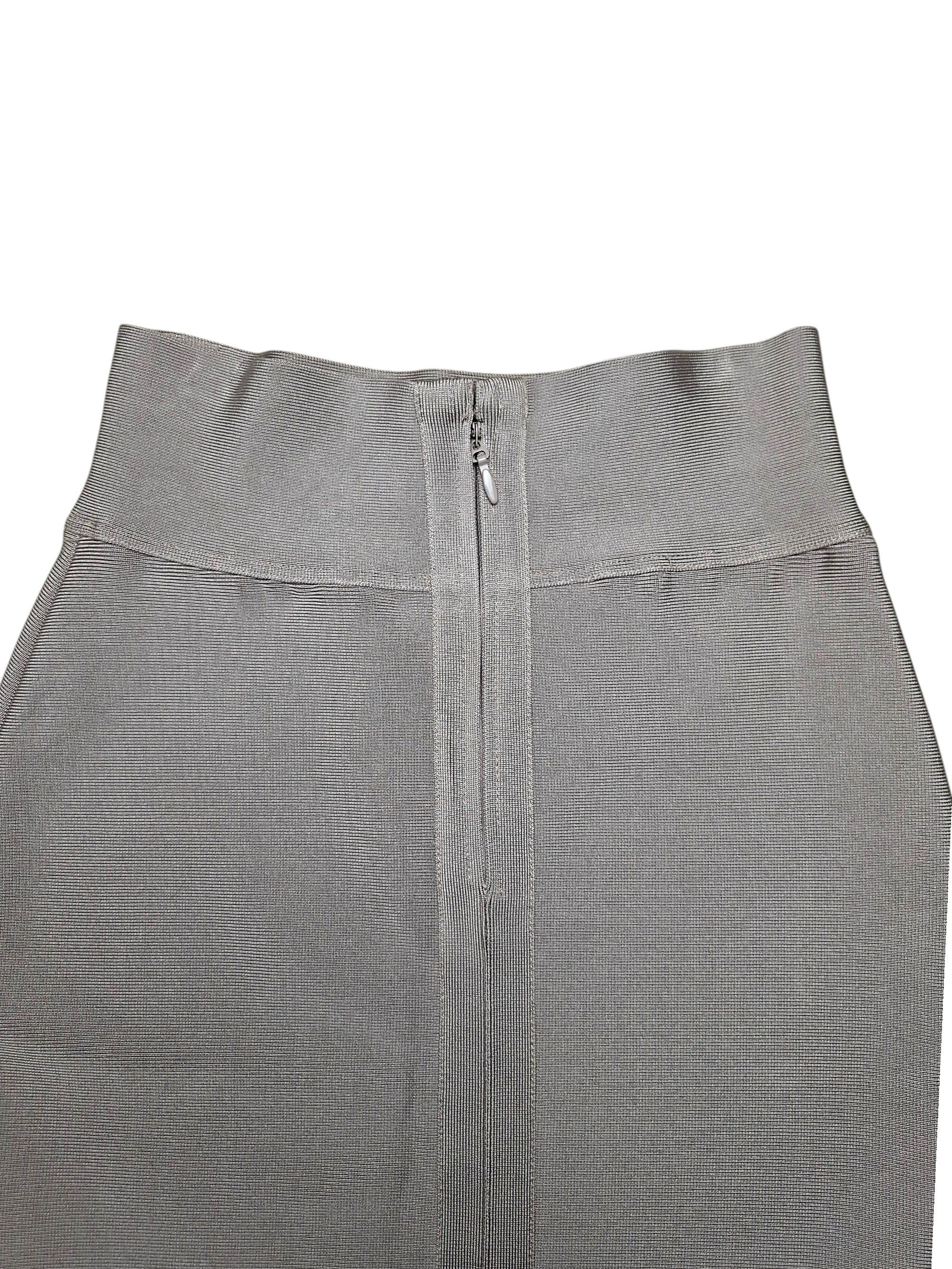 House of CB House of CB Taupe Bandage Midi Skirt Ruffle Hem Bodycon Size 30" / US 8 / IT 44 - 5 Thumbnail