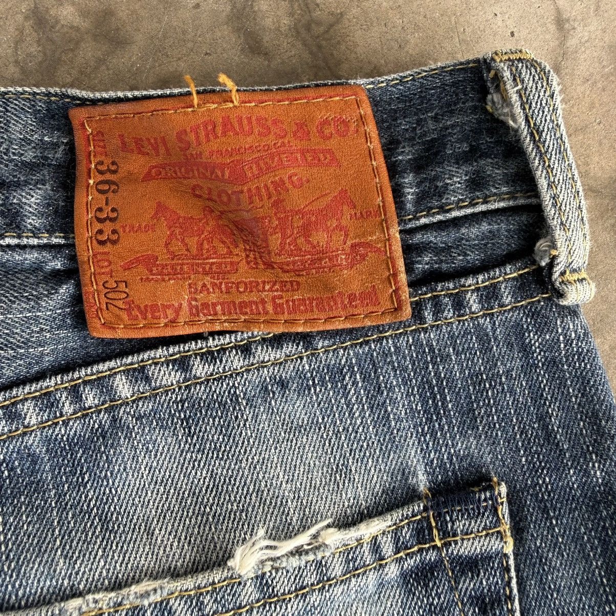 Levi's Vintage Clothing W36x28 Vintage Levi's 502 Faded Mud Washer Denim Jean Pants Size US 36 / EU 52 - 14 Thumbnail