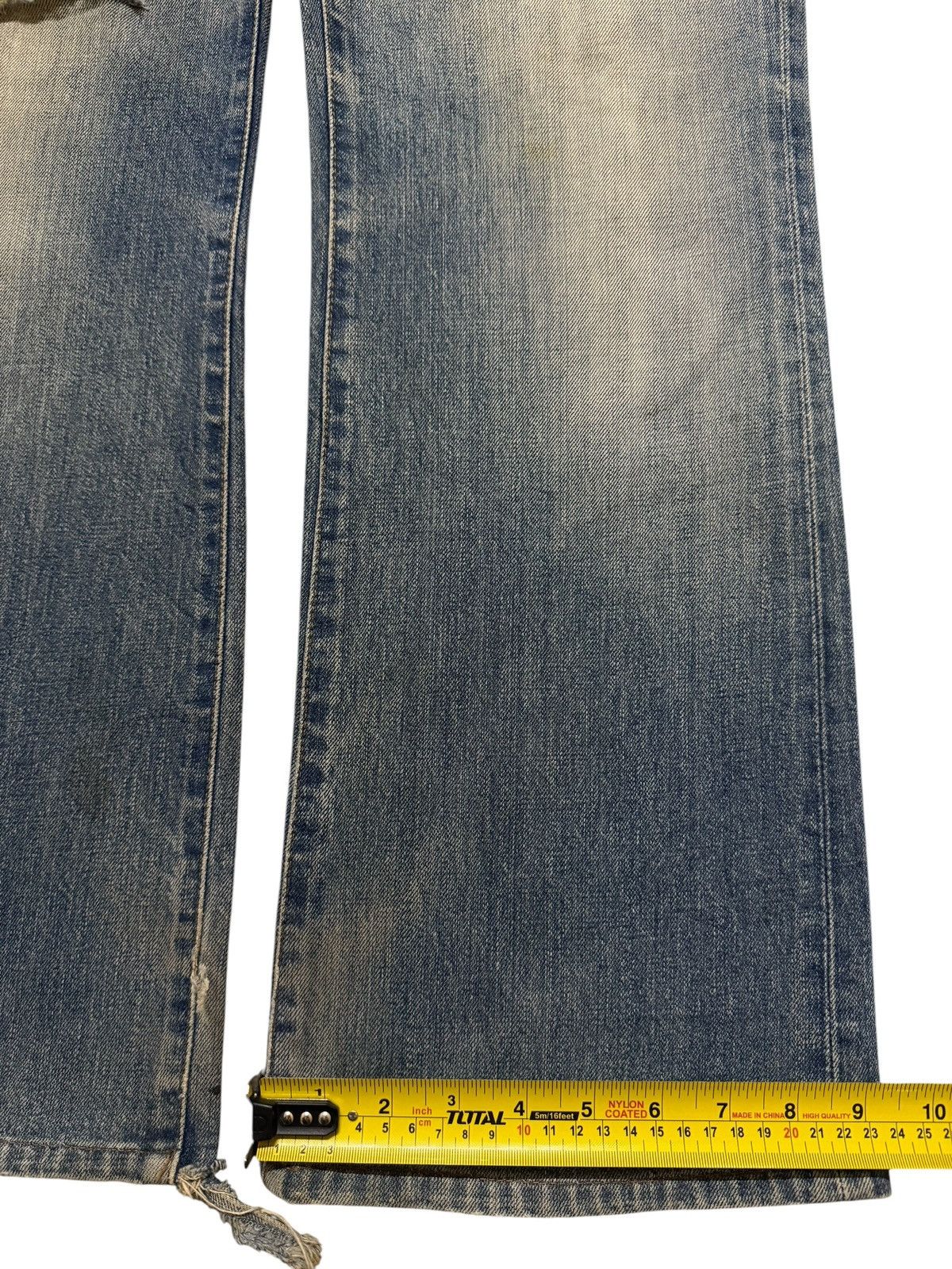 Edwin Vintage 90s Edwin 601 Faded Wash Distress Wide Leg Bootcut Size US 32 / EU 48 - 14 Thumbnail