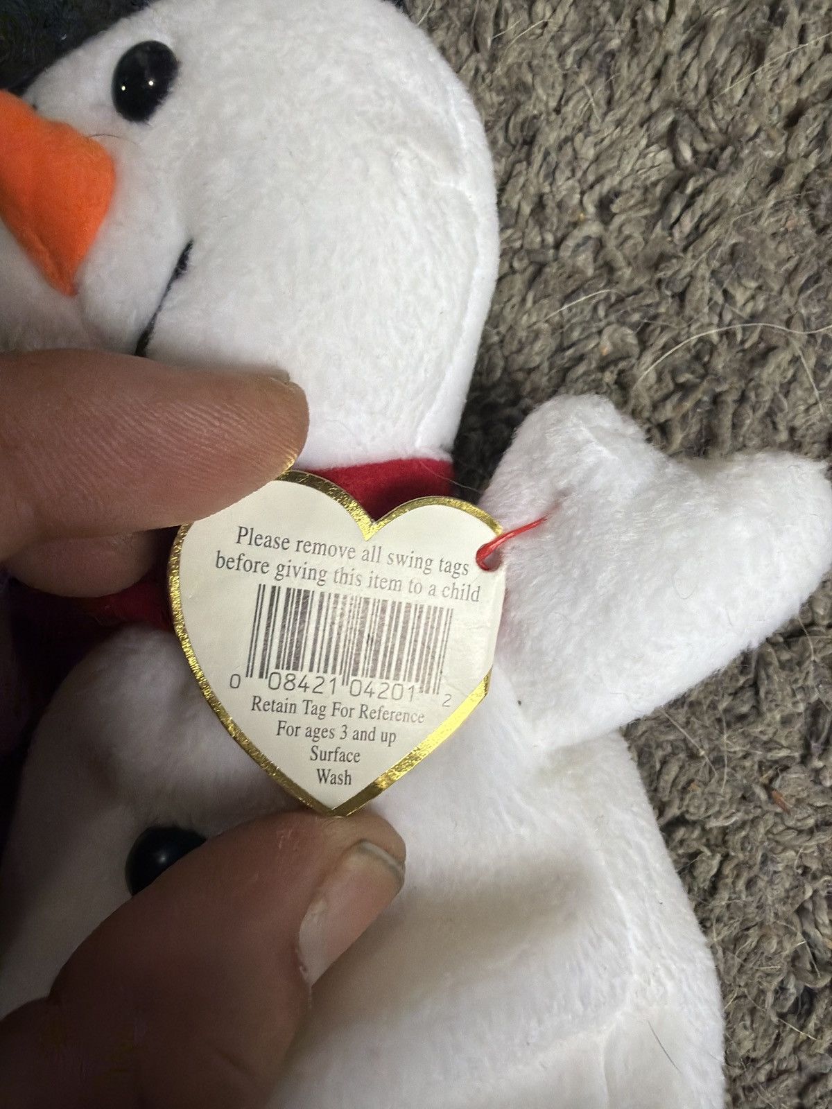 Vintage 1996 Ty Snowball Style 4201 Beanie Baby Size ONE SIZE - 5 Thumbnail