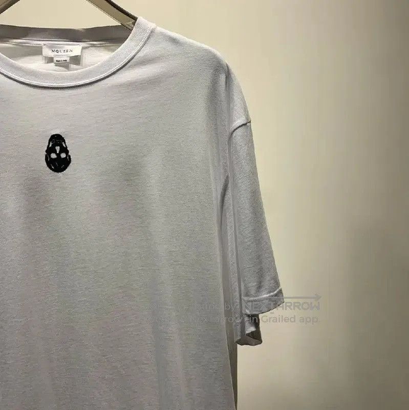 Alexander McQueen Alexander McQueen White Cotton Men's T-Shirt . Size US XL / EU 56 / 4 - 6 Thumbnail