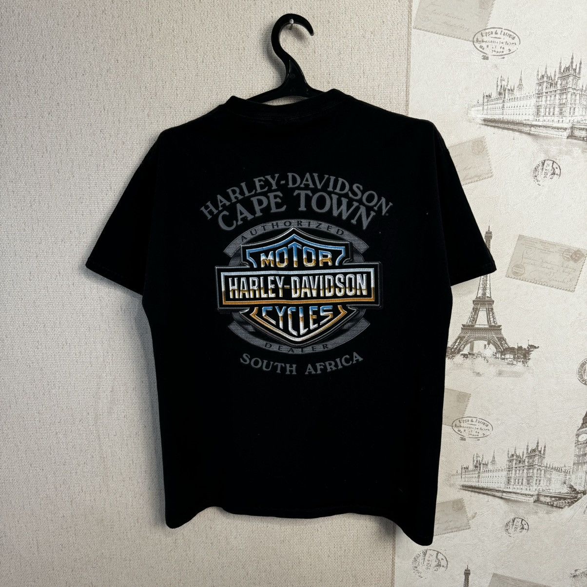 Harley Davidson × Vintage Vintage Harley Davidson T shirt Eagle South Africa L Black Size US L / EU 52-54 / 3 - 2 Thumbnail