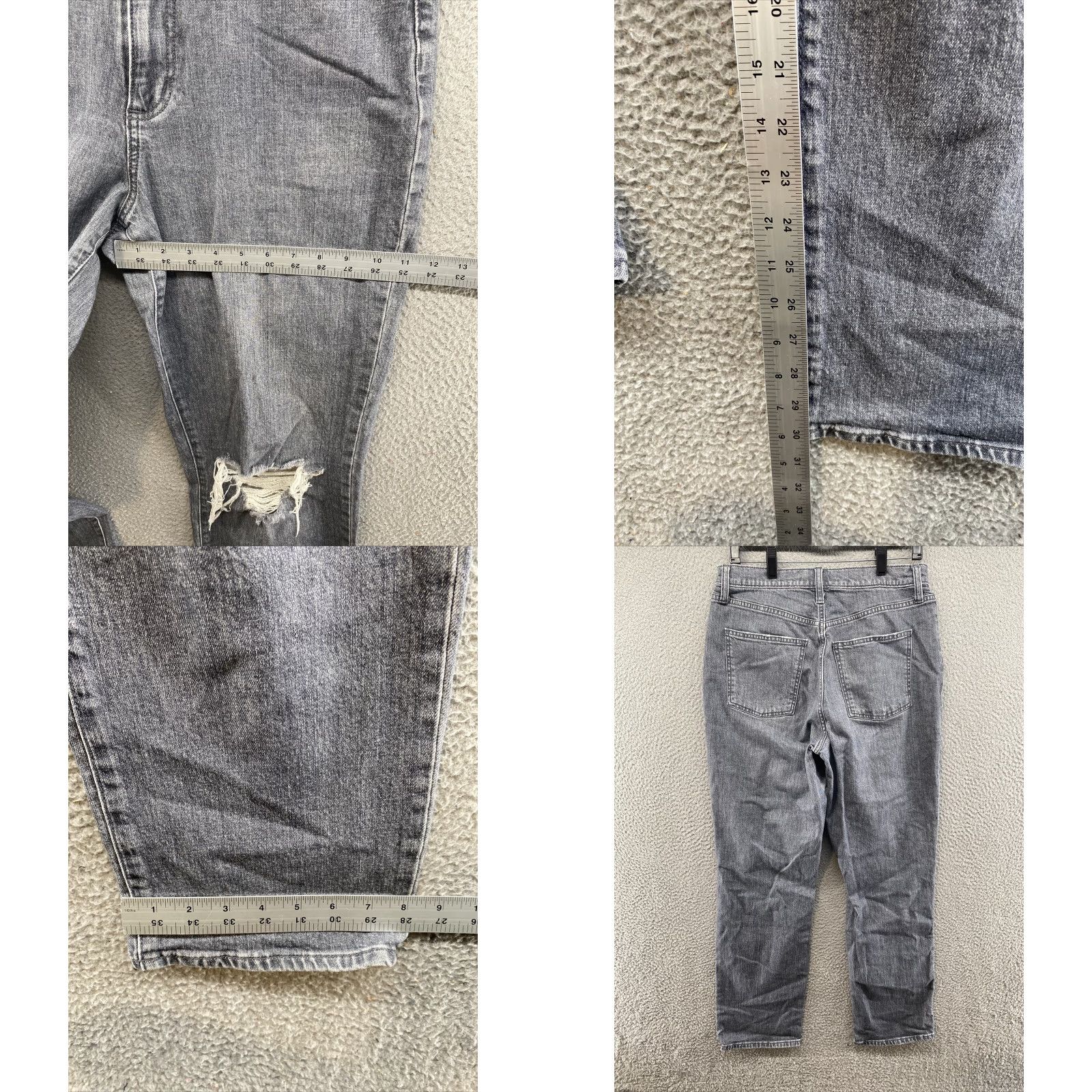 Vintage VINTAGE Universal Thread Goods Co. Distressed Women’s Straight Jeans Size 10 gray 90s Womens Size 32" / US 10 / IT 46 - 8 Thumbnail
