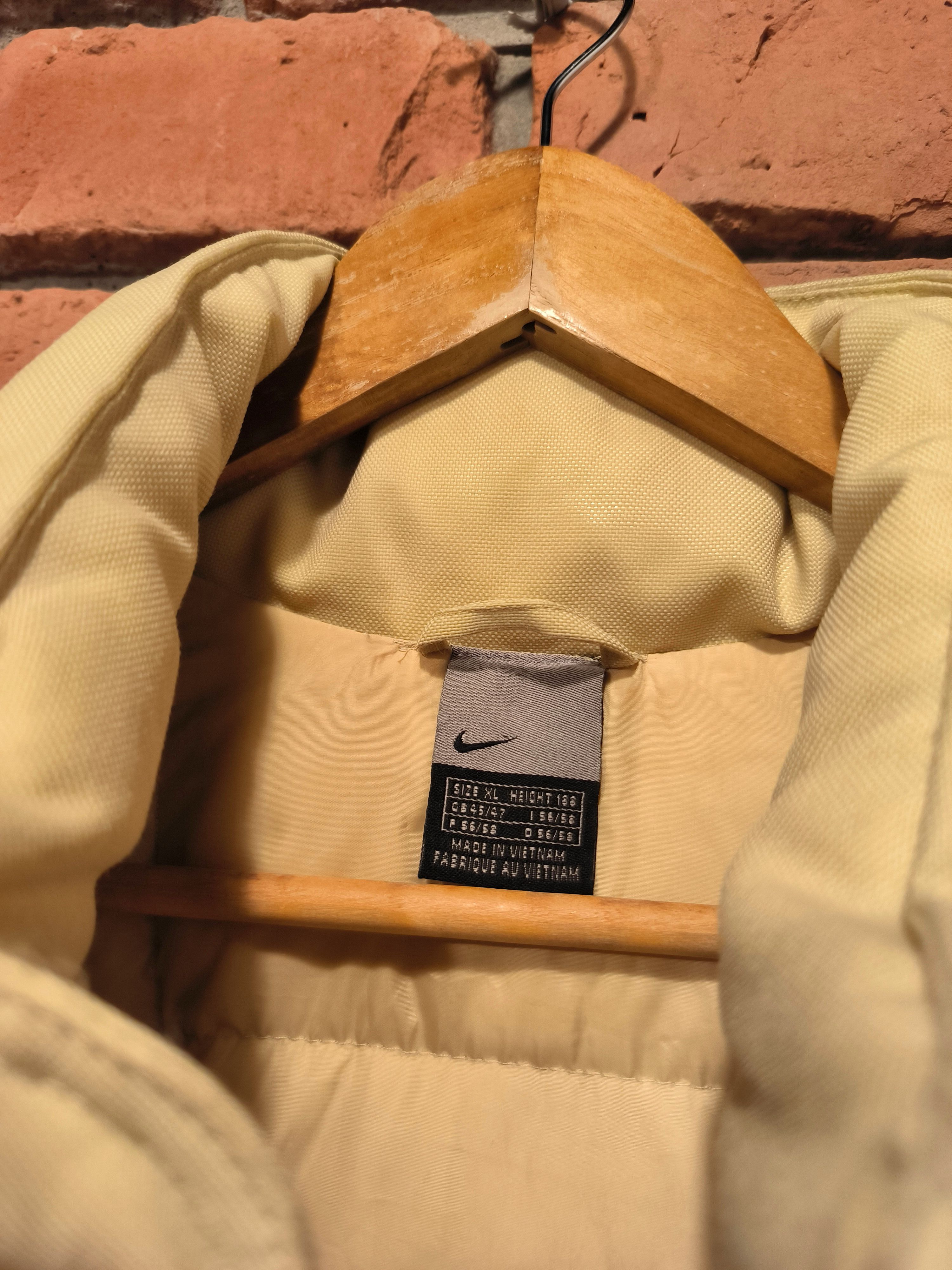 Nike × Vintage Vintage Nike Parka Puffer Jacket 00s Beige Logo Coat Size US XL / EU 56 / 4 - 7 Thumbnail
