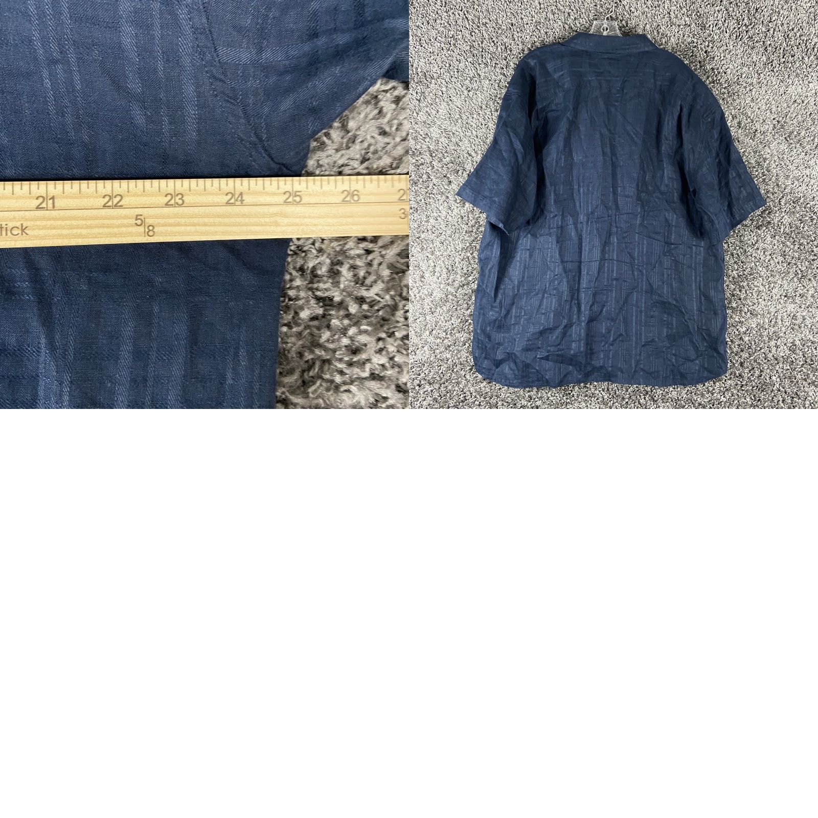 Tommy Bahama TOMMY BAHAMA Blue Linen Button-Up Shirt Adult XL Short Sleeve Mens Size US XL / EU 56 / 4 - 8 Thumbnail