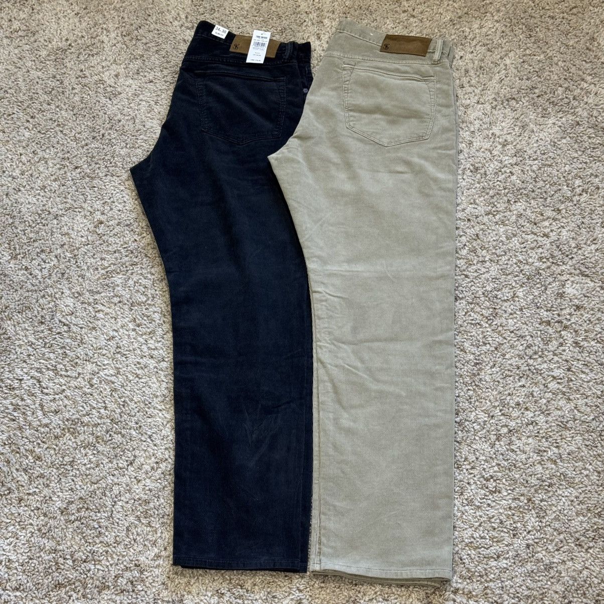 Todd Snyder Todd Snyder Corduroy Pants Slim Fit 34 x 30 Navy Tan $178 Size US 34 / EU 50 - 3 Thumbnail