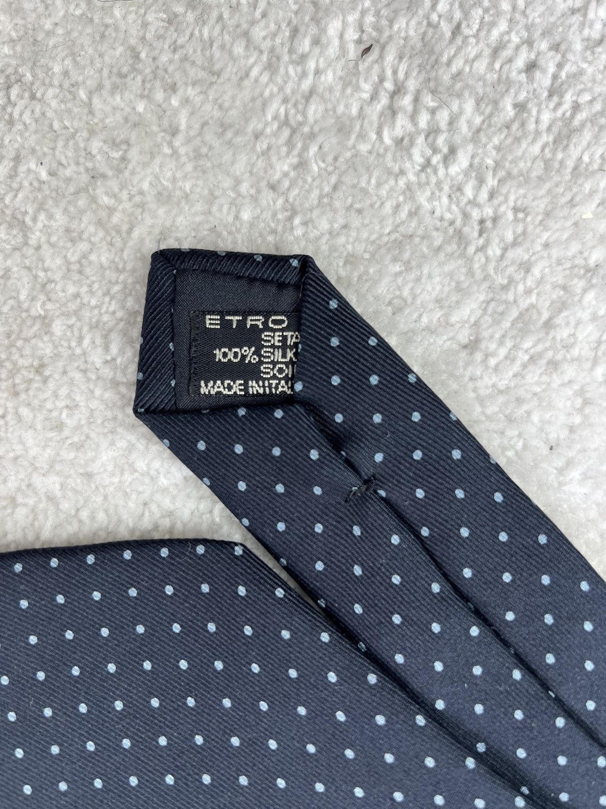 Etro Vintage Etro Italy Silk Geometric Blue Luxury Tie Size ONE SIZE - 4 Thumbnail
