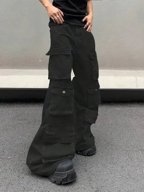 Jean Kuroda x Kita Cargo Vintage Wide Leg Workwear Jeans Premium Size US 32 / EU 48 - 3 Thumbnail