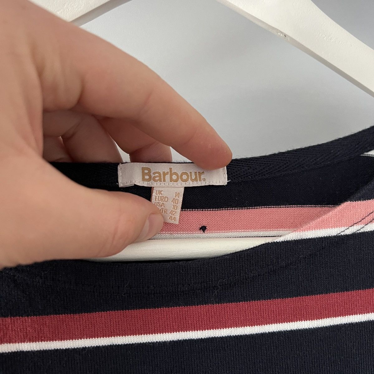 Barbour Barbour Hawkins Striped Cotton Top Size US 10 / UK 14 Size L / US 10 / IT 46 - 8 Thumbnail