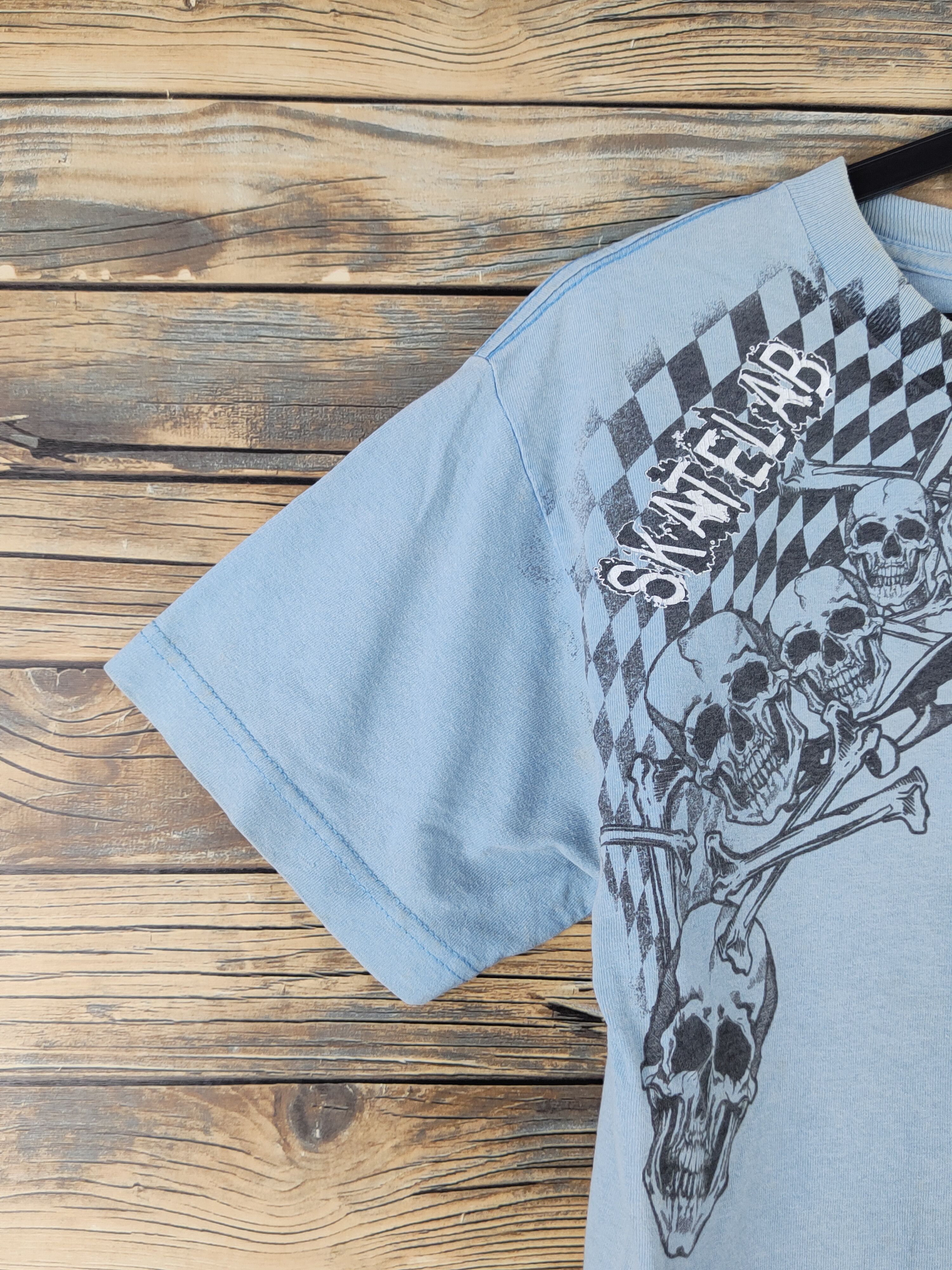 Think Skateboards Skate Lab skull Blue Short Sleeve T-shirts #W1922 Size US M / EU 48-50 / 2 - 4 Thumbnail