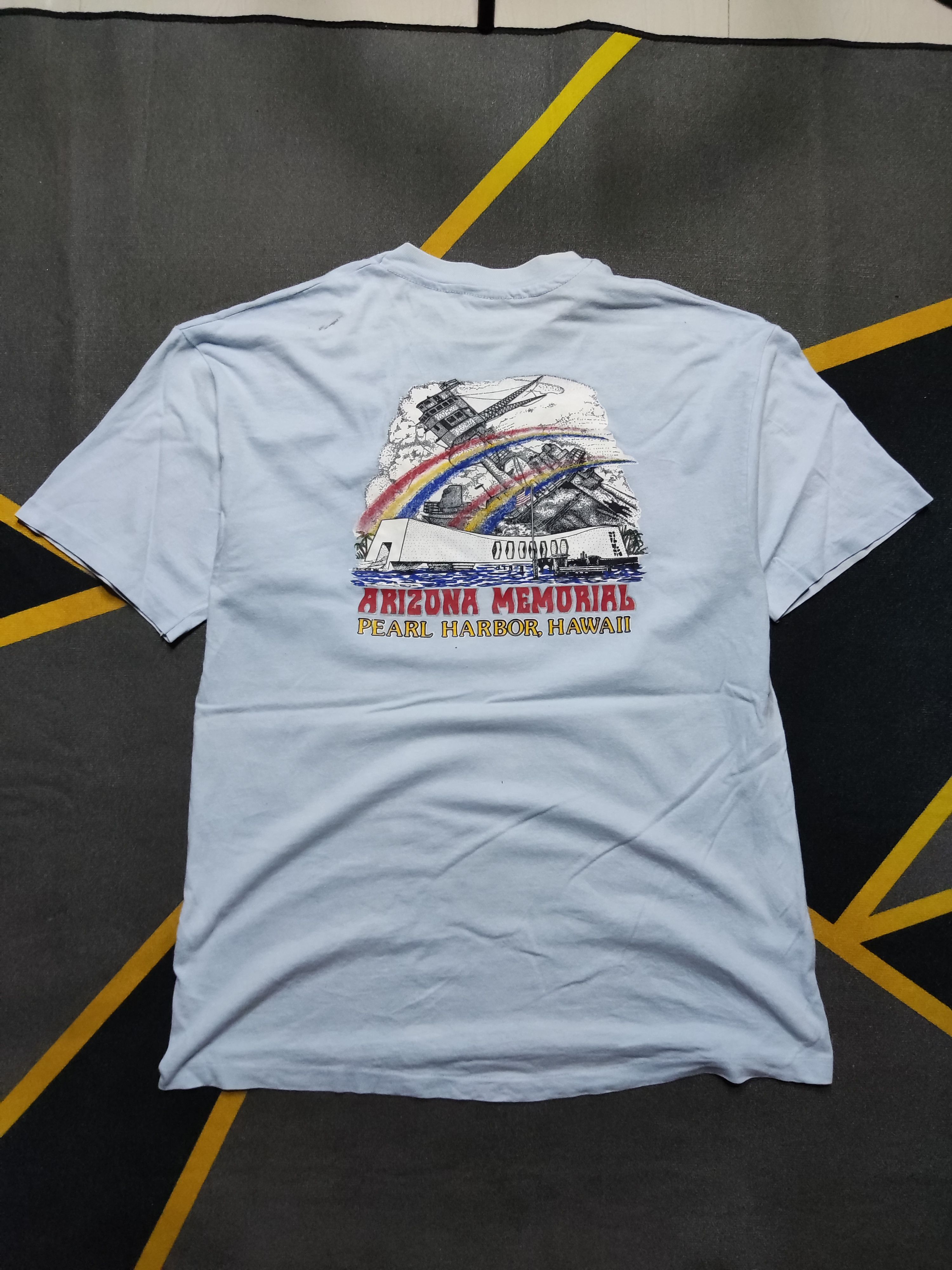 Rainbow × Vintage VTG Hanes USS Arizona BB-39 Pearl Harbor T Shirt Size US L / EU 52-54 / 3 - 4 Thumbnail