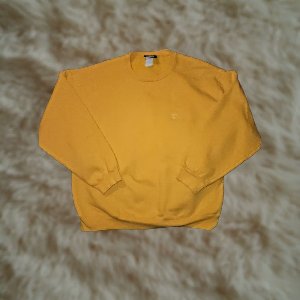 Starter VINTAGE Starter Sweatshirt Men L Yellow Long Sleeve Logo Sports 90s Y2K Embroidered Crew Neck Pullover Size US L / EU 52-54 / 3 - 1 Thumbnail