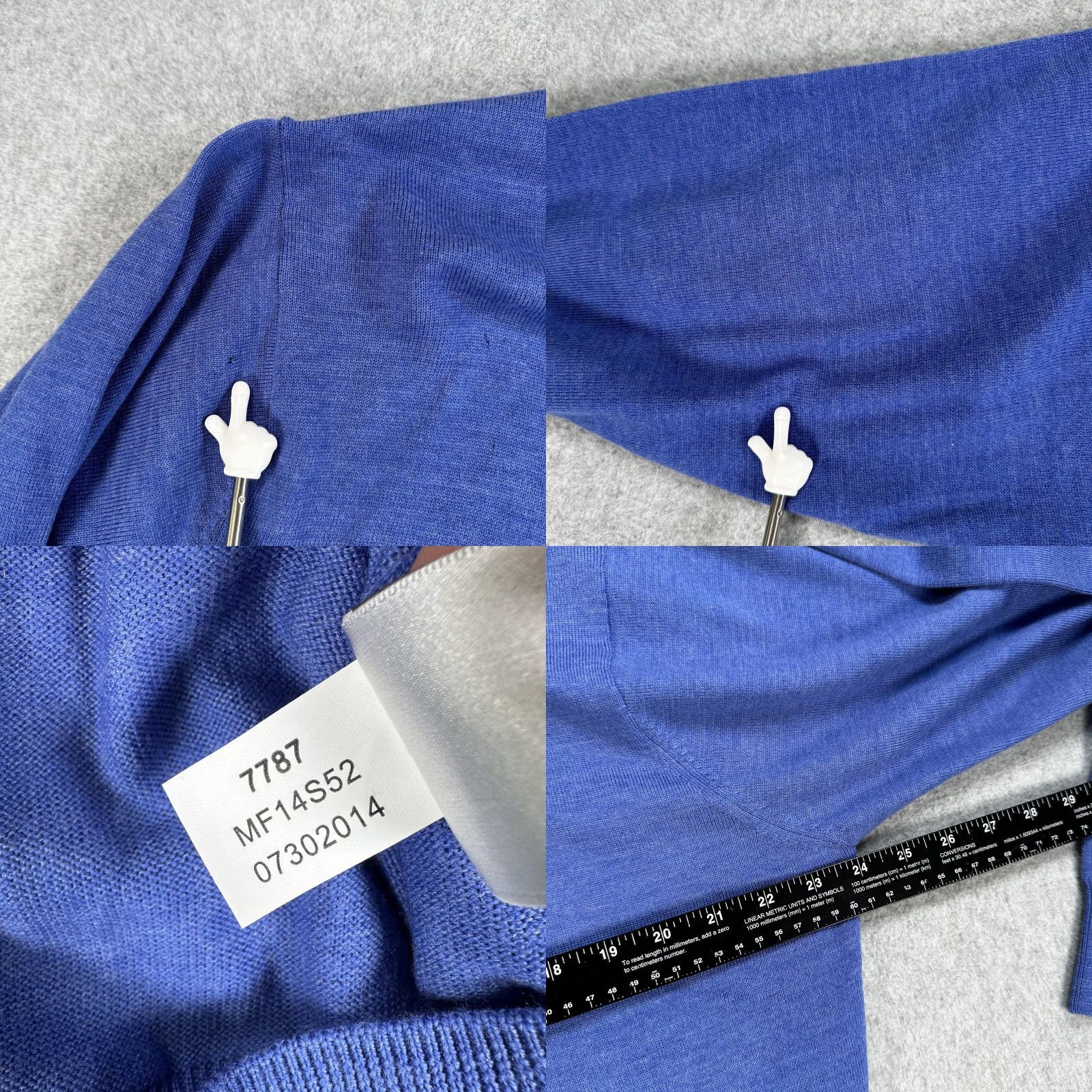 Peter Millar Peter Millar Sweater Mens 2XL Blue 1/4 Zip Merino Wool Mock Neck Concho Pullover Size US XXL / EU 58 / 5 - 8 Thumbnail