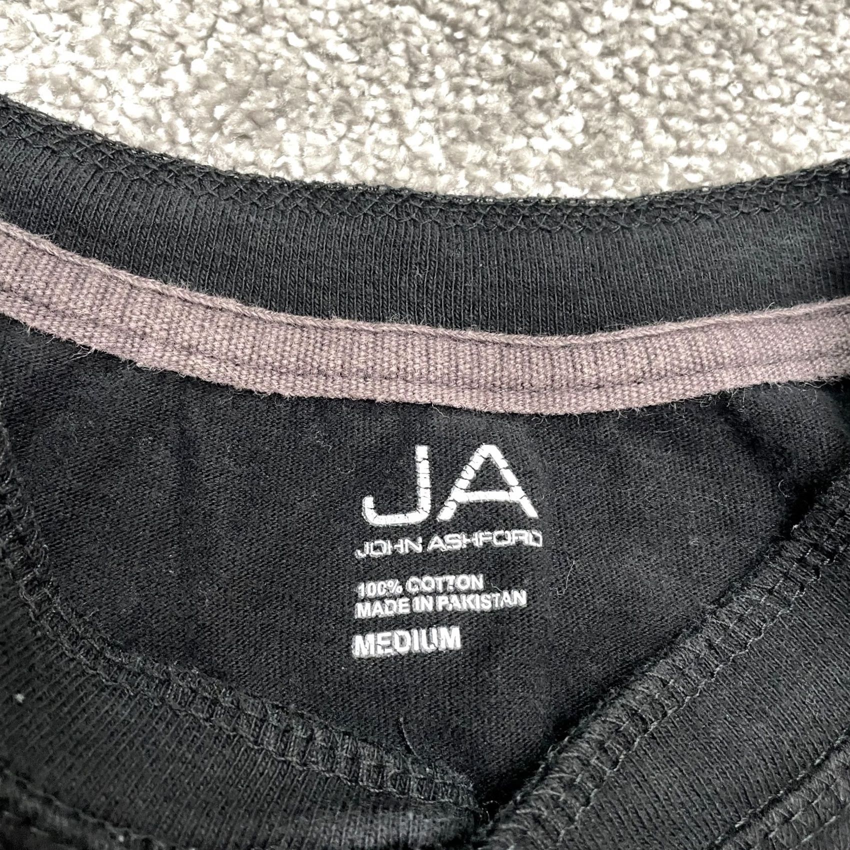 Vintage JA John Ashford Henley Shirt Mens M Black Long Sleeve Cotton Casual Outdoor Size US M / EU 48-50 / 2 - 4 Thumbnail