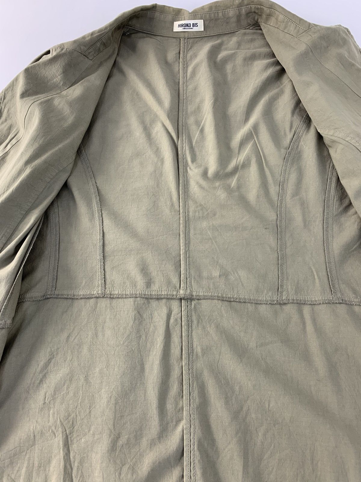 Hiroko Koshino Homme Hiroko Bis Hiroko Koshino Full Button Trench Jacket Size L / US 10 / IT 46 - 4 Thumbnail