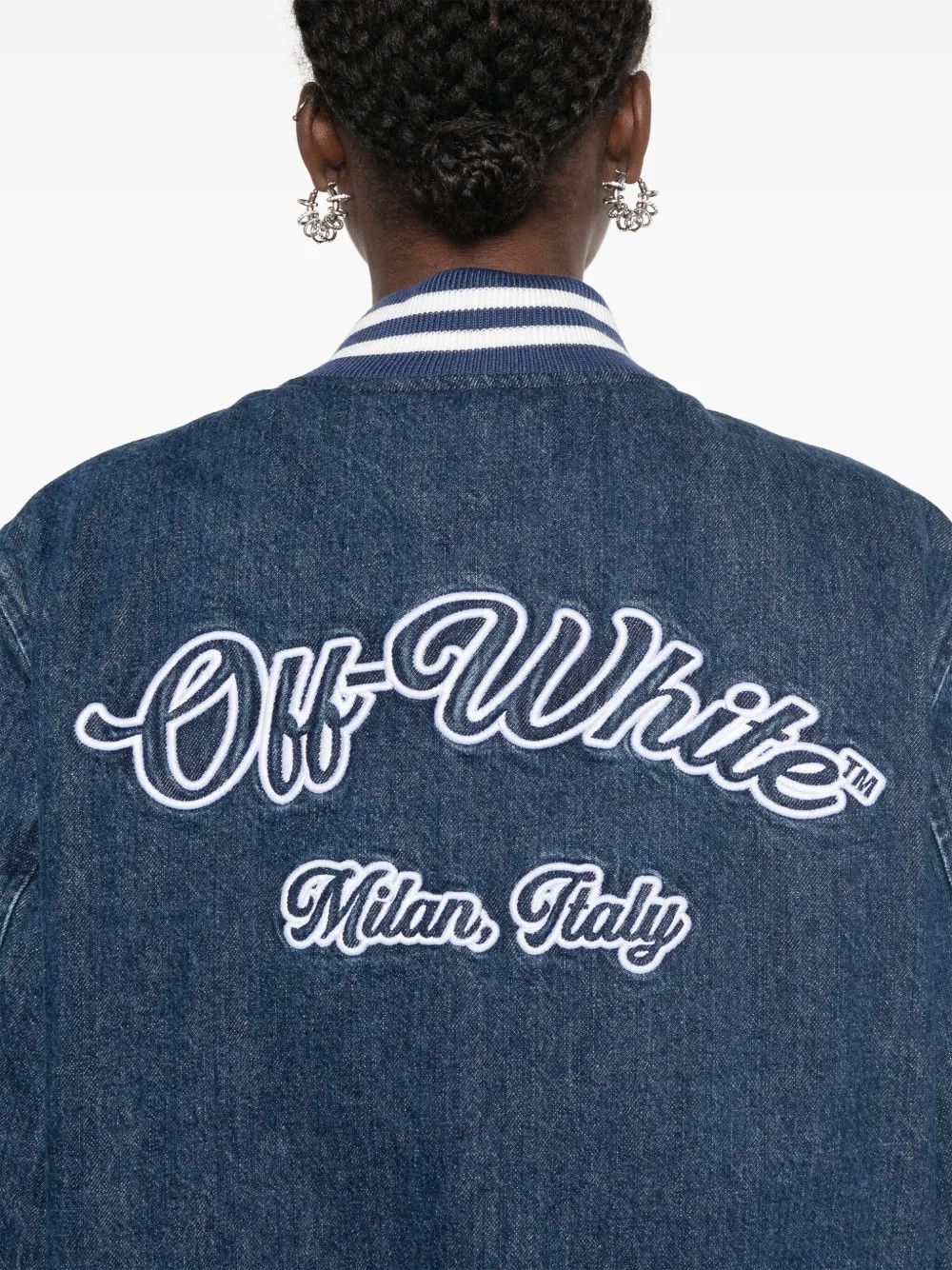 Off-White o1y1125 Denim Jacket in Blue/White Size M / US 6-8 / IT 42-44 - 3 Thumbnail