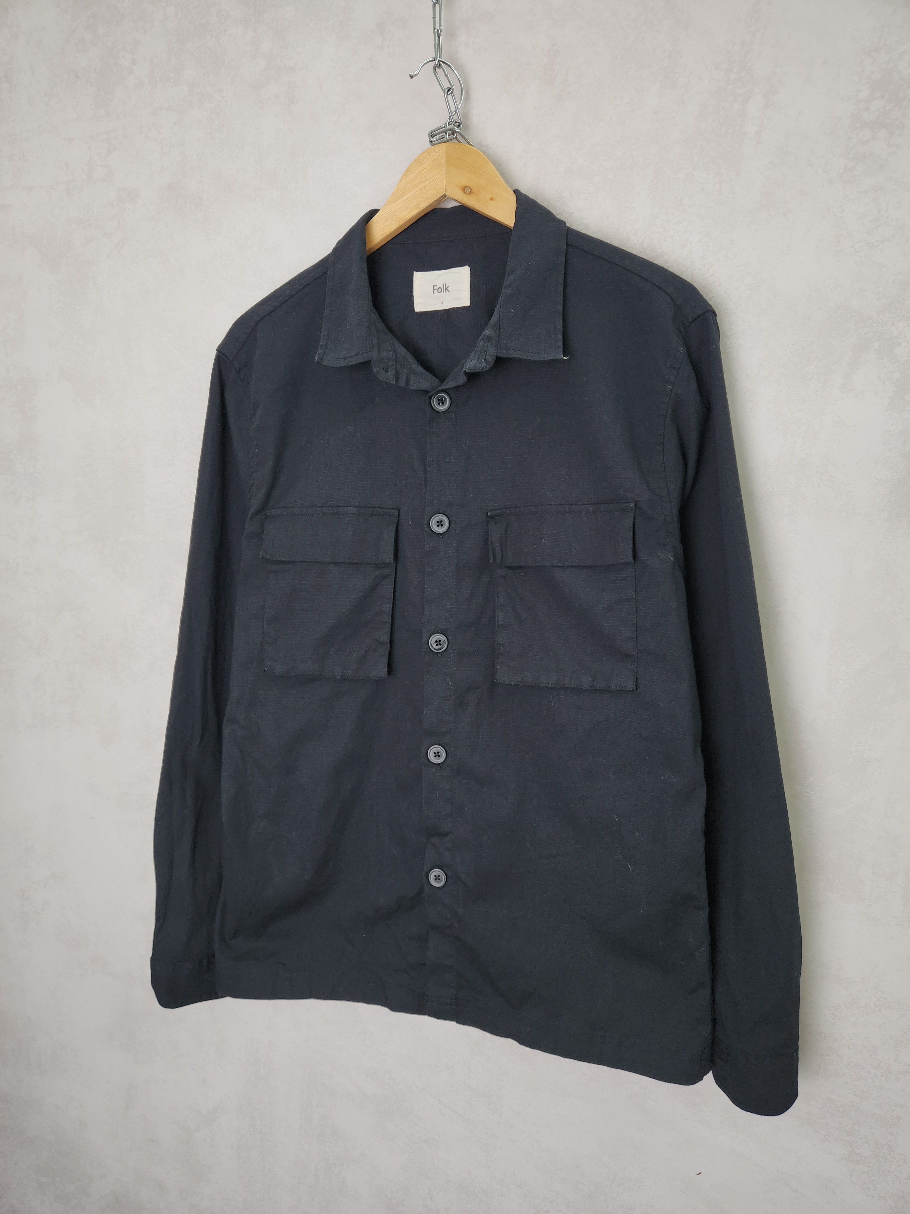 Folk Folk black cotton buttons down shirt size 4 Size US M / EU 48-50 / 2 - 2 Thumbnail
