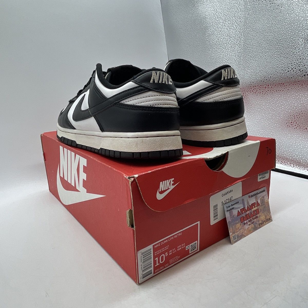 Nike Dunk low black white Size US 10.5 / EU 43-44 - 4 Thumbnail