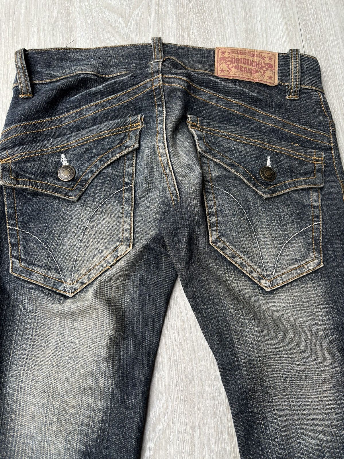 Japanese Brand TVS phyton leather lace up flare jeans Size US 26 / EU 42 - 6 Thumbnail