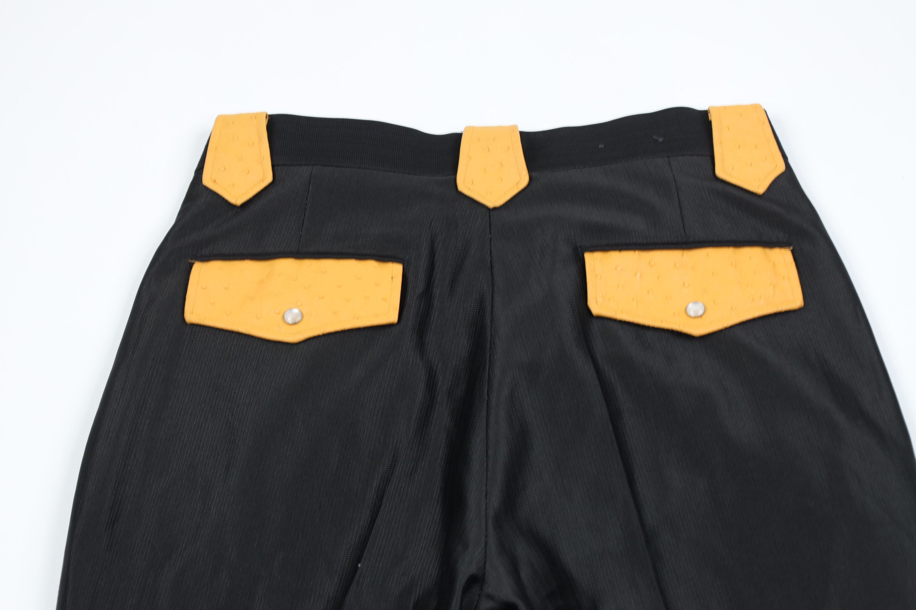 Vintage Vintage 90s Rockabilly Western Trim Wide Leg Pants Black Size US 30 / EU 46 - 8 Thumbnail