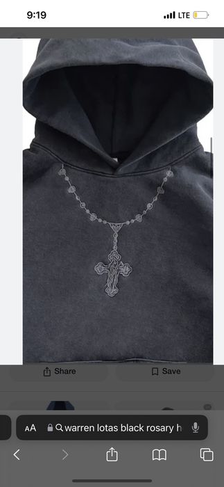 Warren Lotas Black Rosary Hoodie Lサイズ