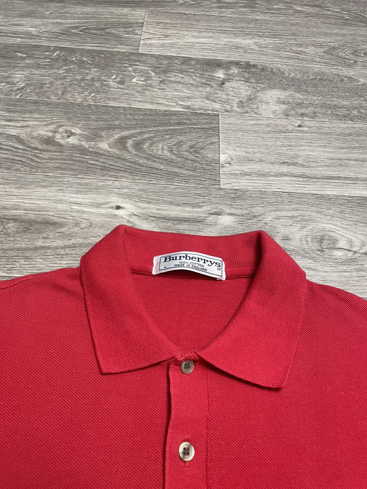 Burberry Vintage Burberrys Red Polo Shirt 90s Size US L / EU 52-54 / 3 - 5 Thumbnail