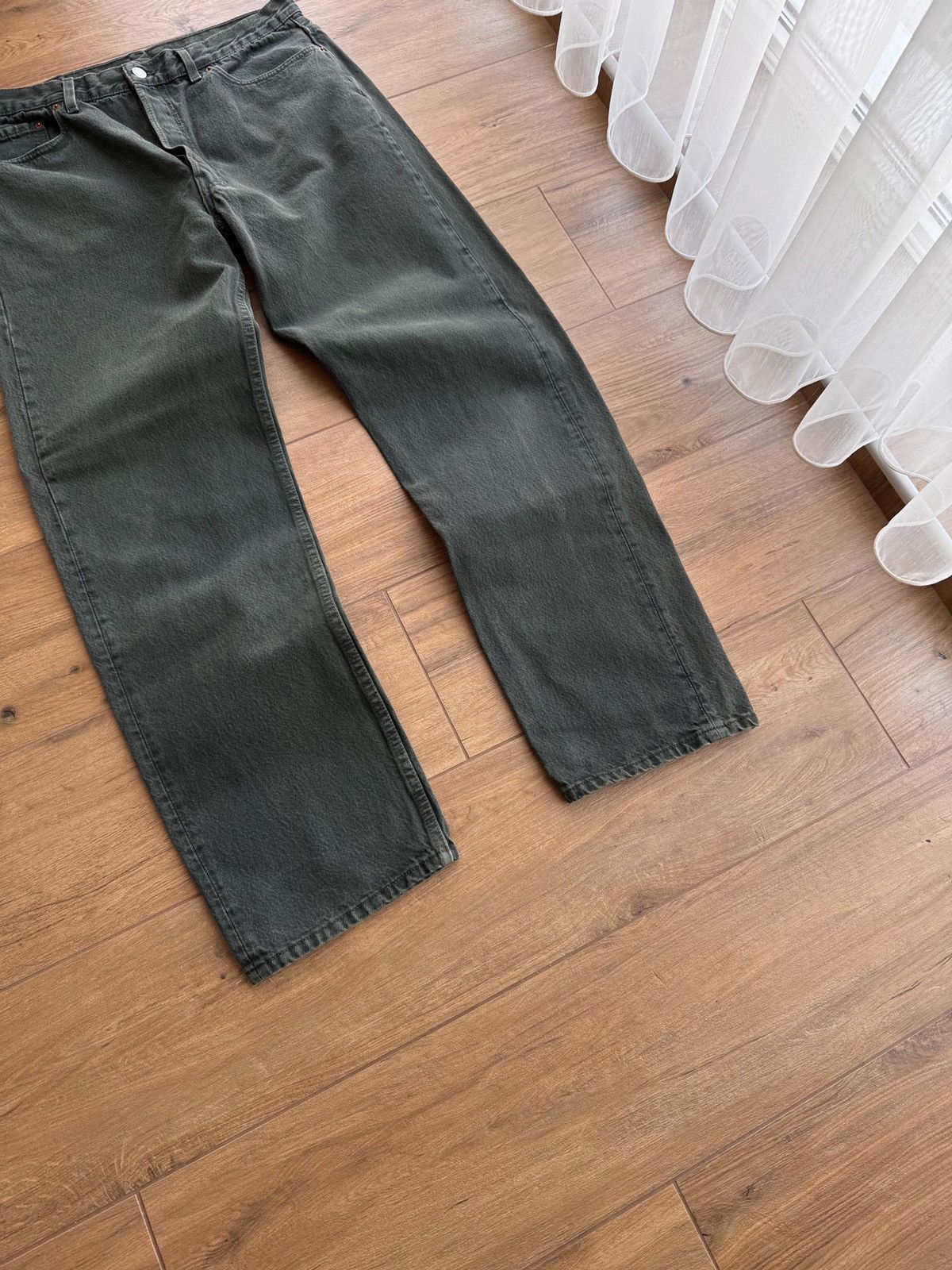 Vintage Vintage Levi's Made in USA Emerald Green Heavyweight Jeans Size US 38 / EU 54 - 2 Thumbnail