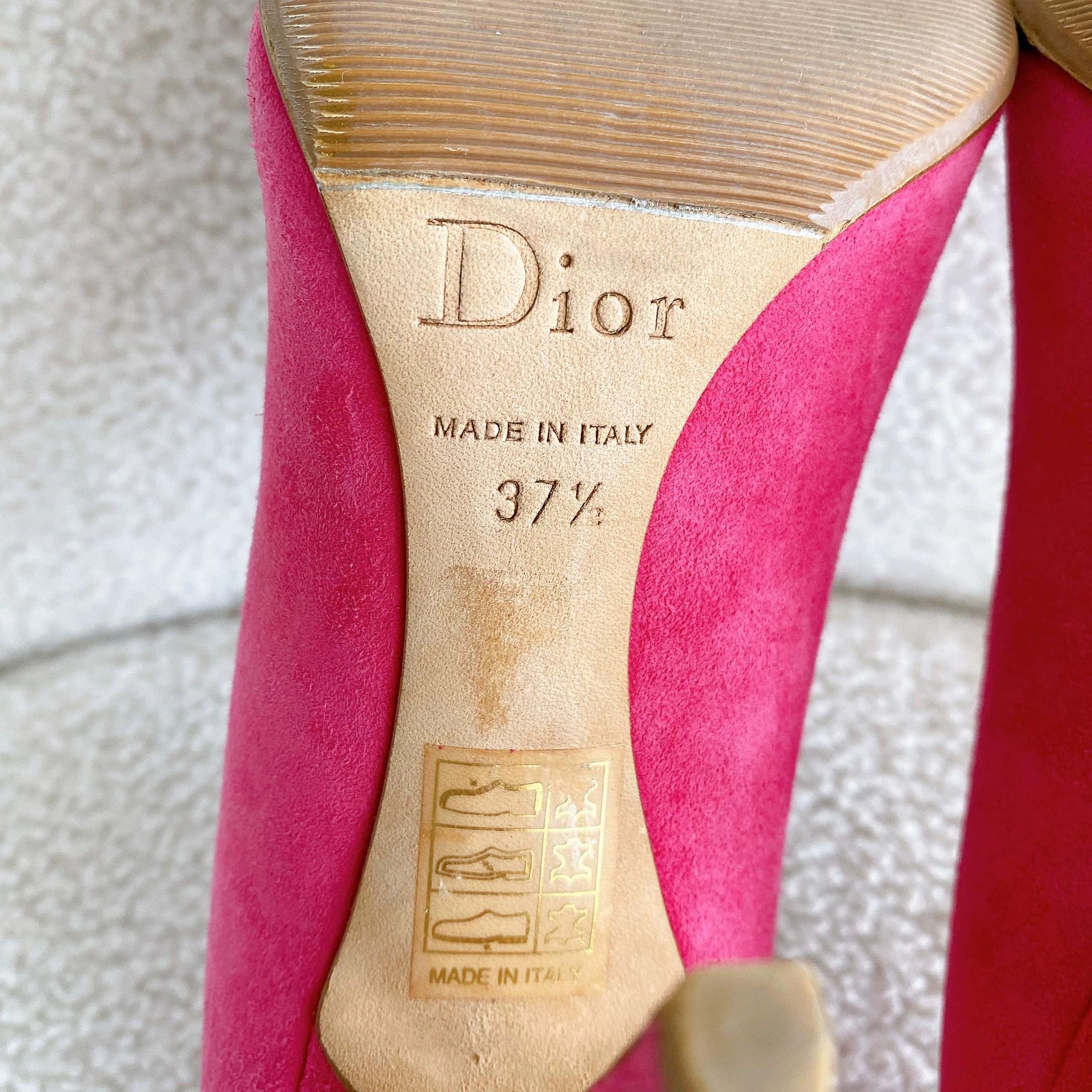 Christian Dior Monsieur Christian Dior fuchsia pumps size 37.5 Size US 7 / IT 37 - 7 Thumbnail