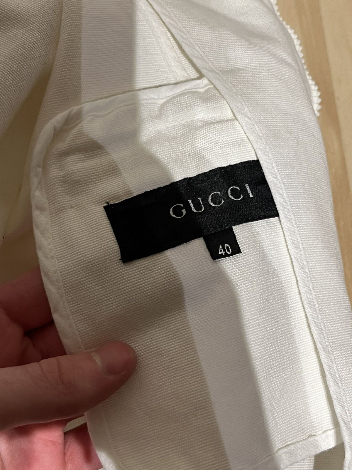Gucci SS99 tom ford gucci white cotton motojacket Size S / US 4 / IT 40 - 4 Thumbnail