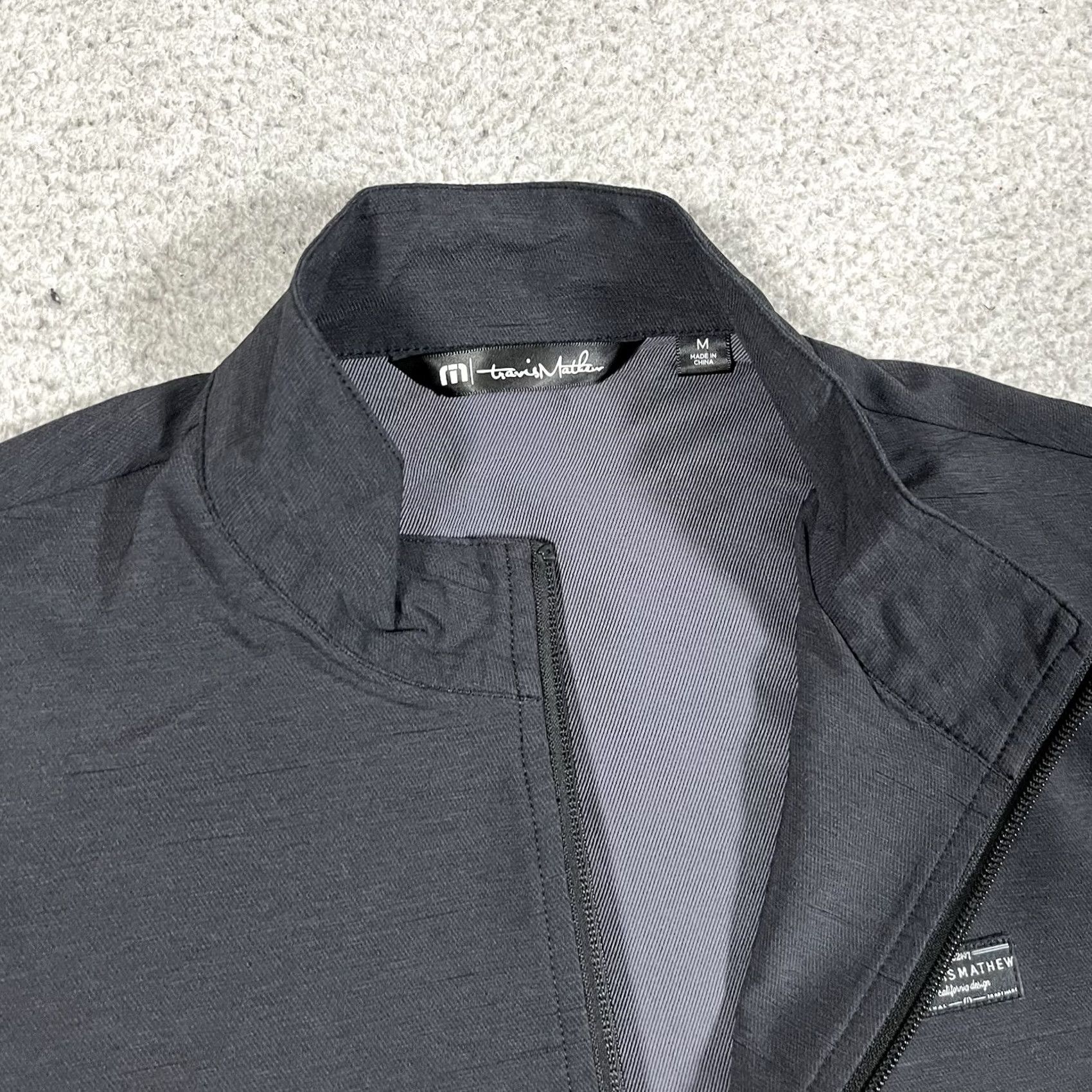 TravisMathew Travis Mathew Jacket Mens Medium Gray Performance Full Zip Golf Windbreaker Size US M / EU 48-50 / 2 - 2 Thumbnail