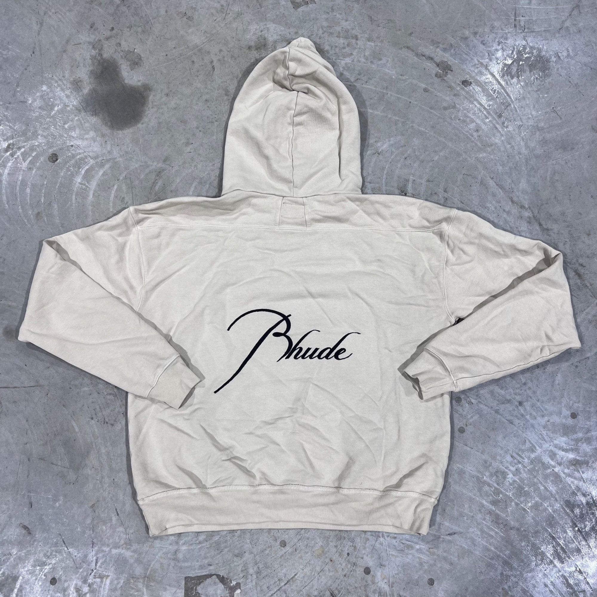 Rhude NEW RHUDE SCRIPT TAUPE HOODIE SZ MEDIUM Size US M / EU 48-50 / 2 - 5 Thumbnail