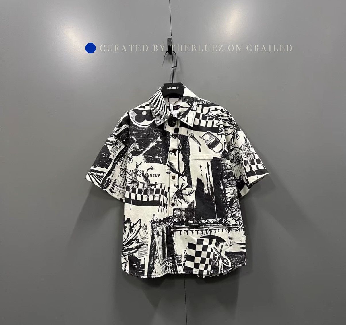 Louis Vuitton Black All-over Print Short Sleeve Shirt Size US M / EU 48-50 / 2 - 1 Thumbnail