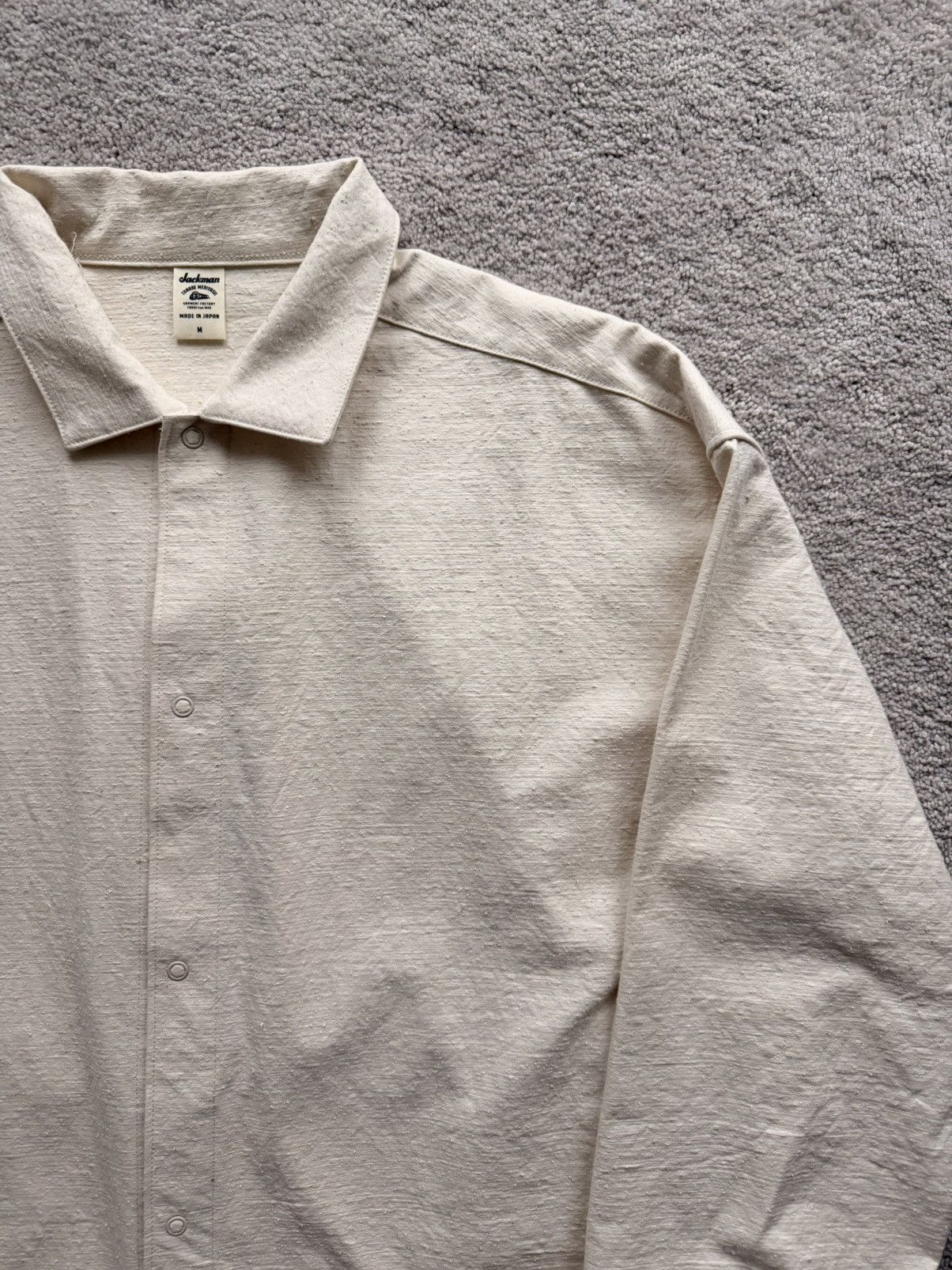 Jackman Jackman LT Coach Shirt Cream Size US M / EU 48-50 / 2 - 1 Thumbnail
