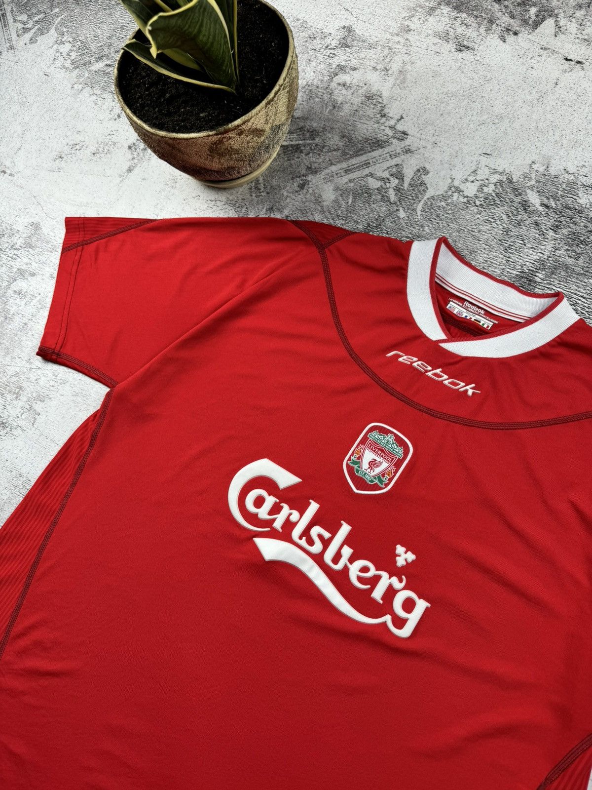 Reebok Liverpool 2002/2003 Garlsberg Reebok Blockcore Jersey Tshirt Size US XL / EU 56 / 4 - 5 Thumbnail