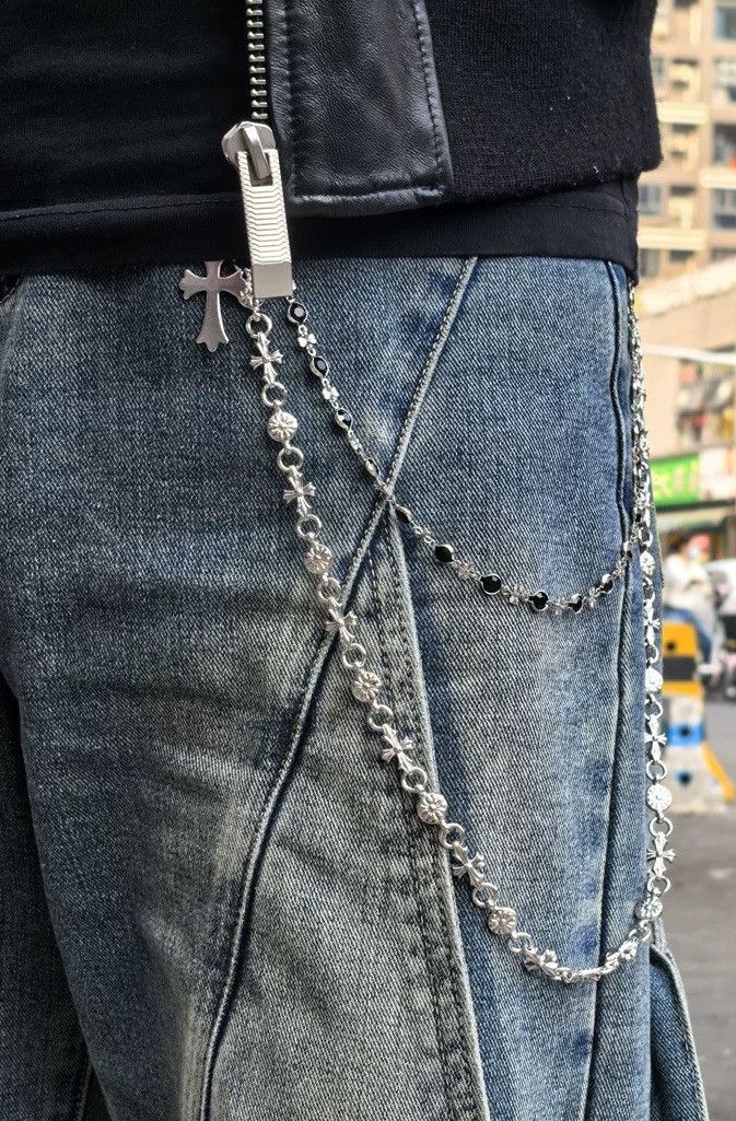 Japanese Brand Avant garde punk double link metal pocket wallet chain Size ONE SIZE - 1 Thumbnail