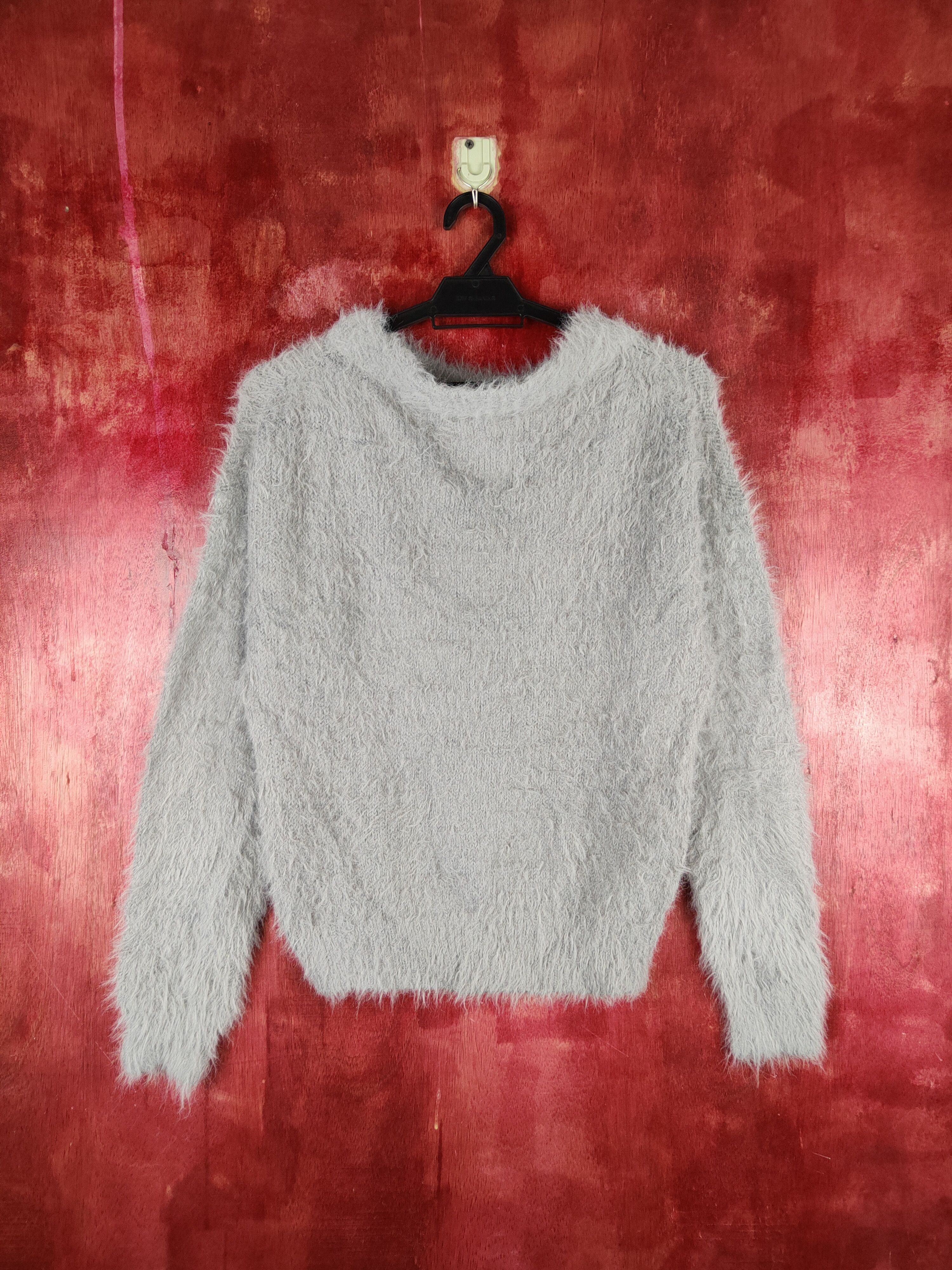 Japanese Brand Lowrys Farm Gray Shag Shaggy Fur Mohair Knitwear #S1956 Size M / US 6-8 / IT 42-44 - 7 Thumbnail